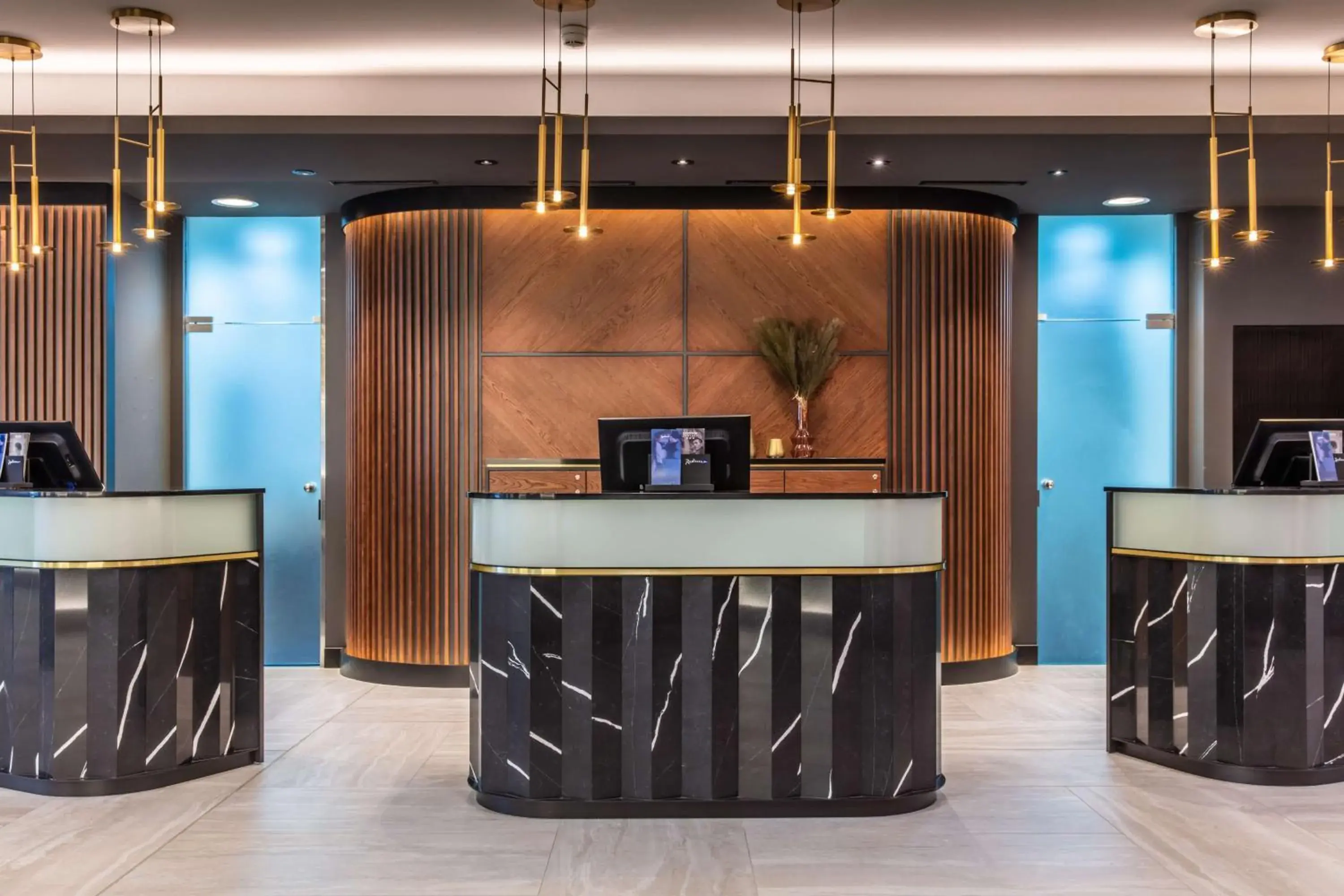 Lobby or reception in Radisson Blu, Basel Lobby or reception in Radisson Blu, Basel
