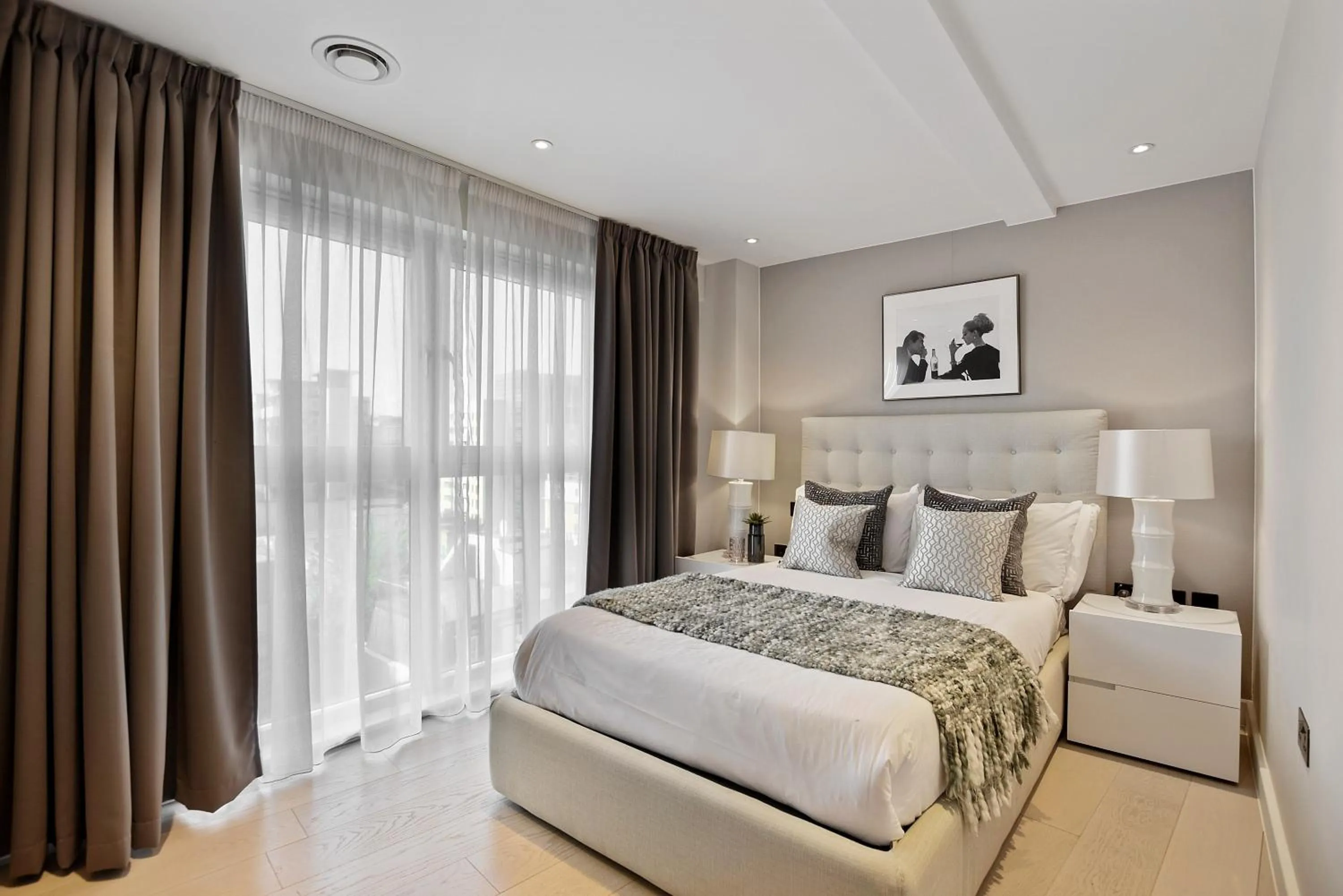 Bedroom, Bed in Vauxhall Bridge Road by Aeria Apartments