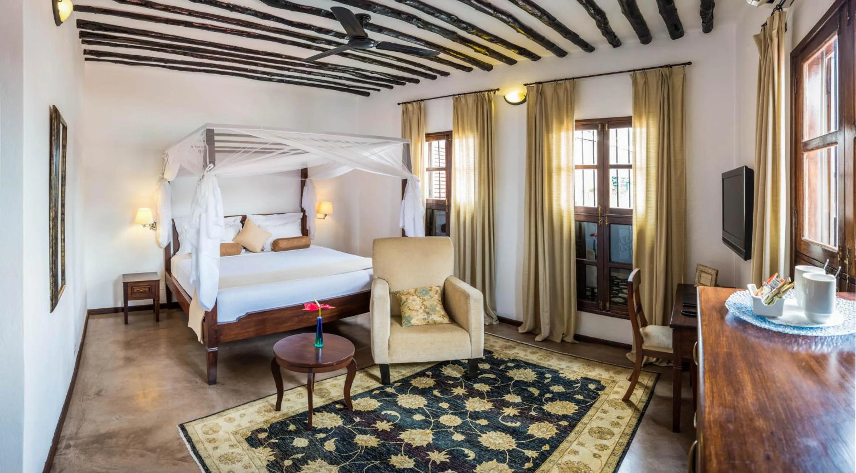 Decorative detail, Bed in Kisiwa House