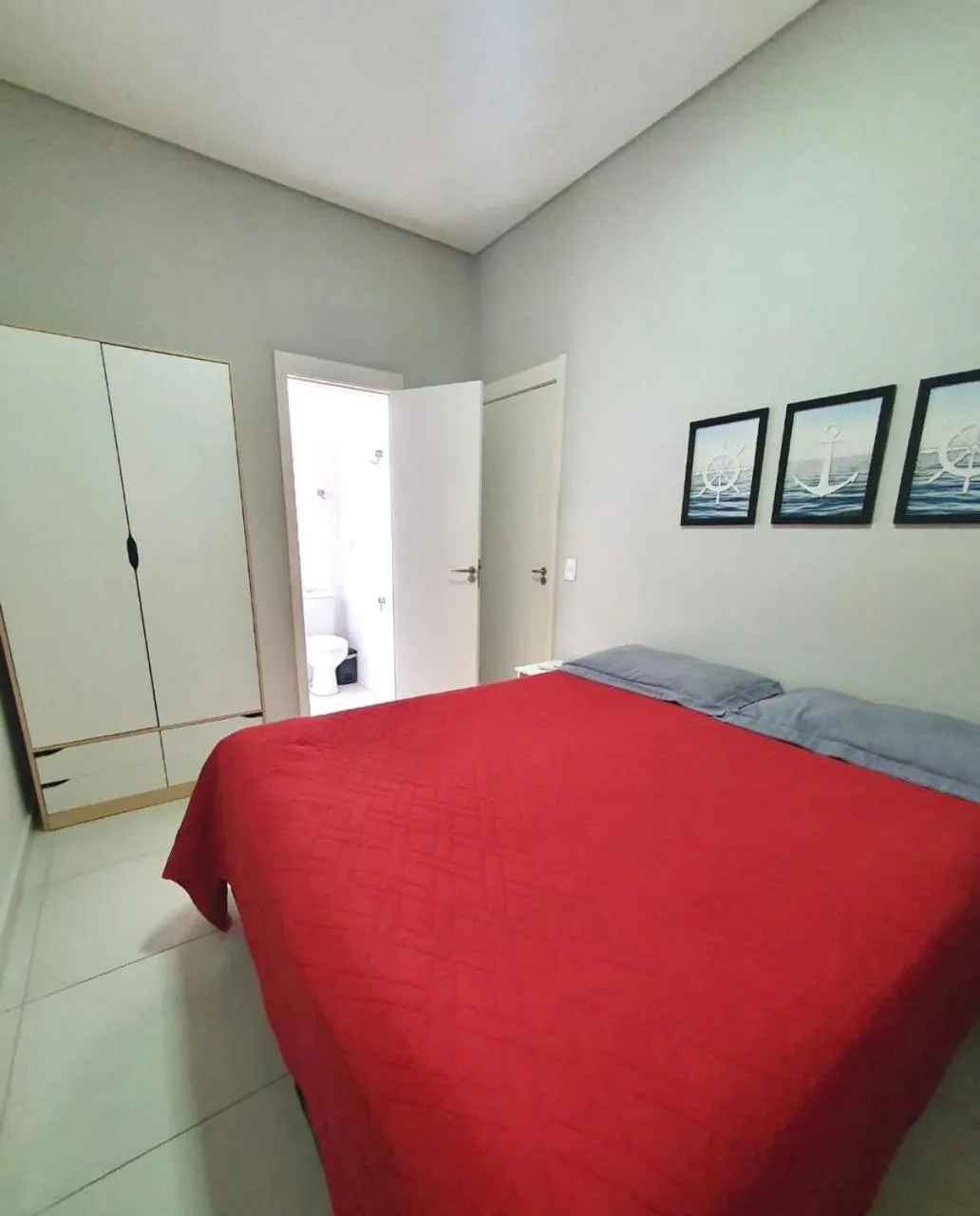 Bed in Apto. com varanda gourmet e piscina aquecida