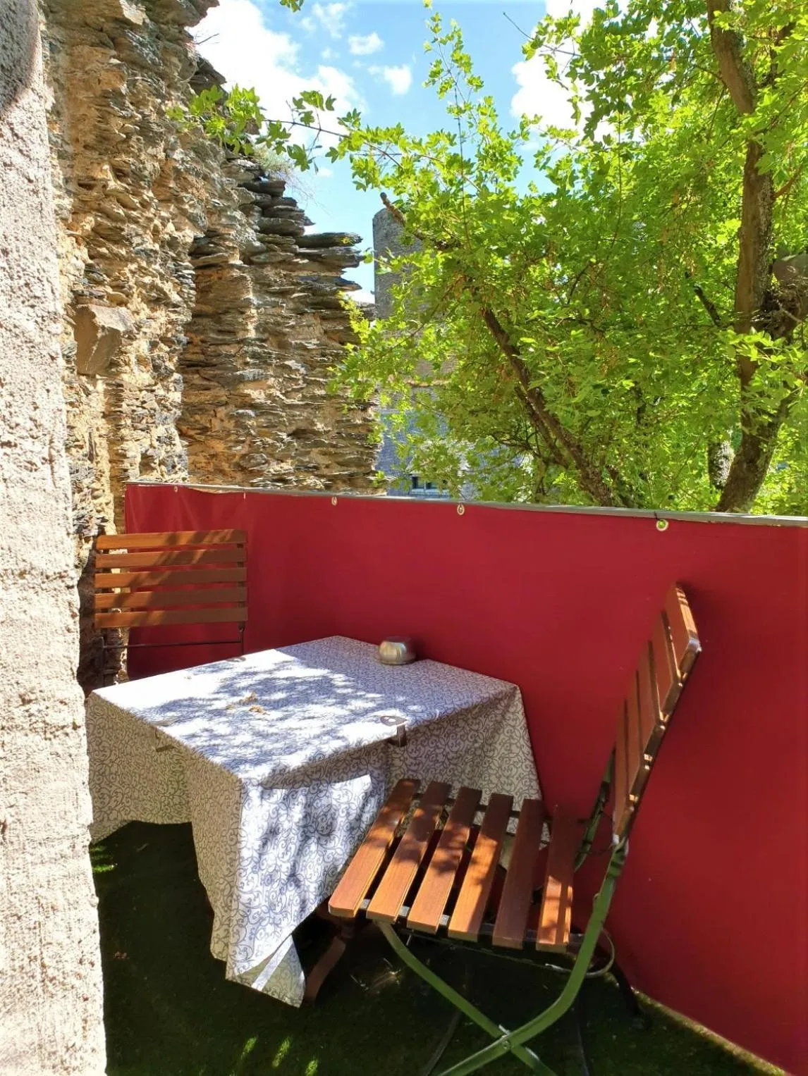 Balcony/Terrace in Burghotel auf Schönburg