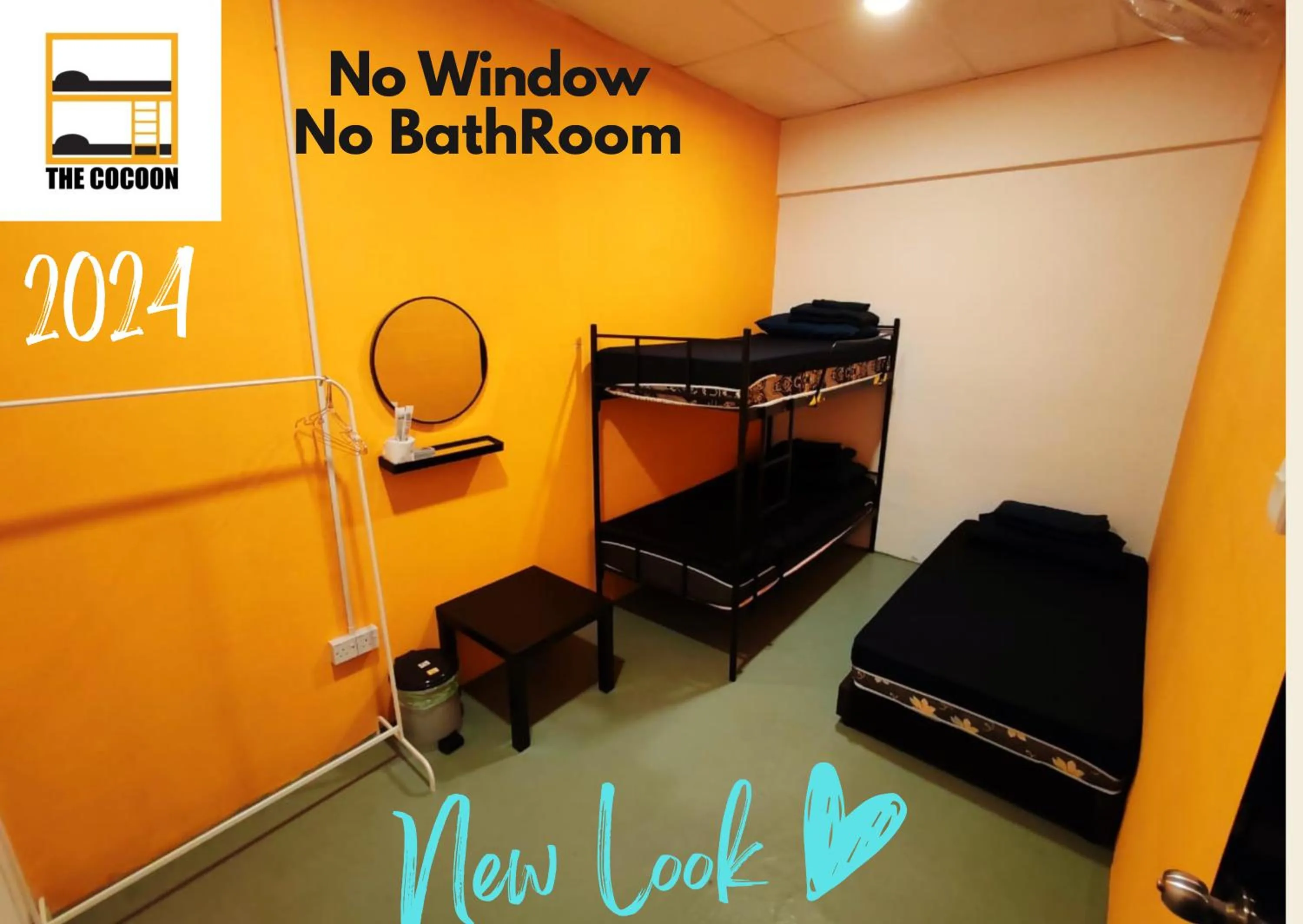 Triple Room with Shared Bathroom in The Cocoon Capsule Hotel
