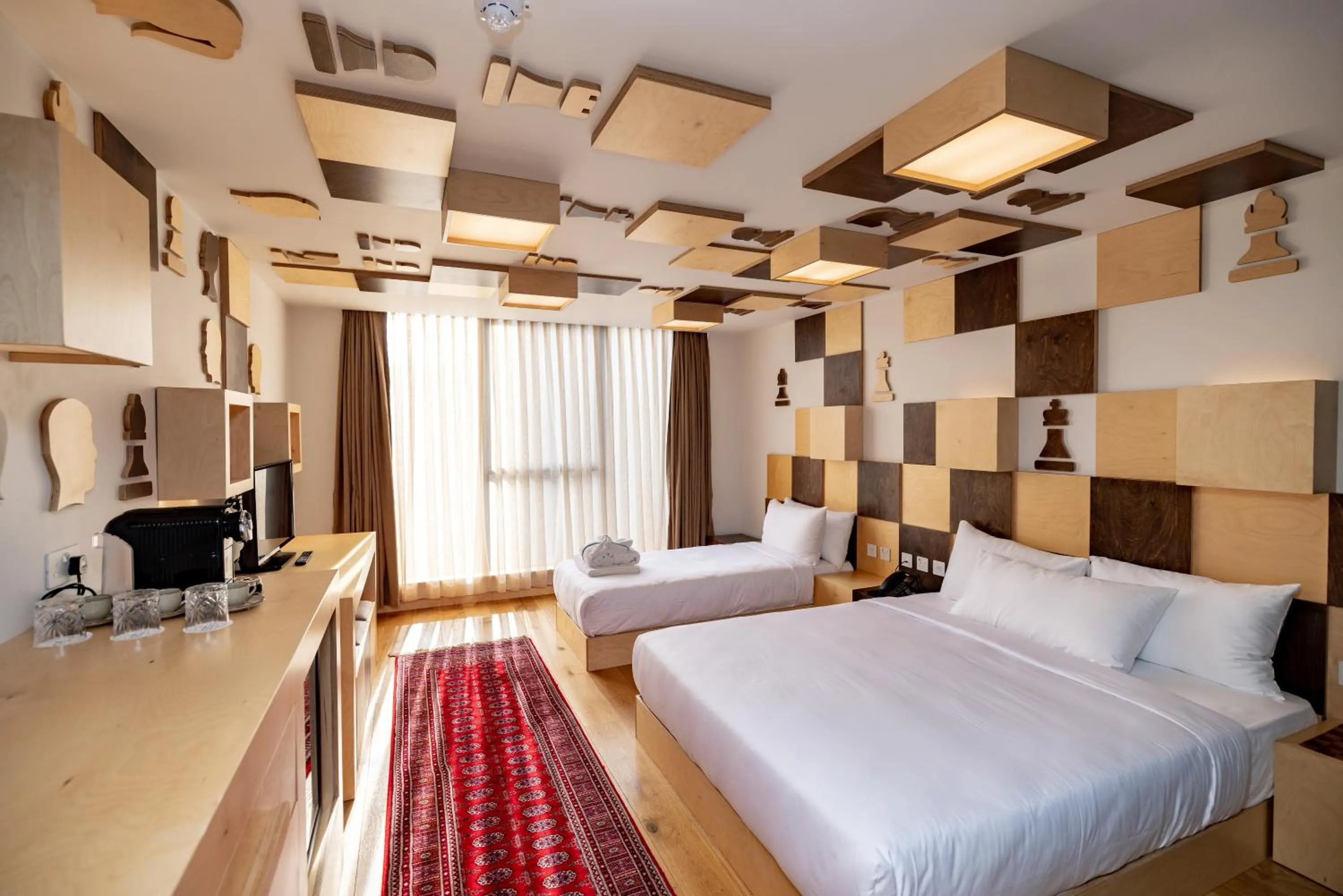 Bed in Limehouse Library Hotel