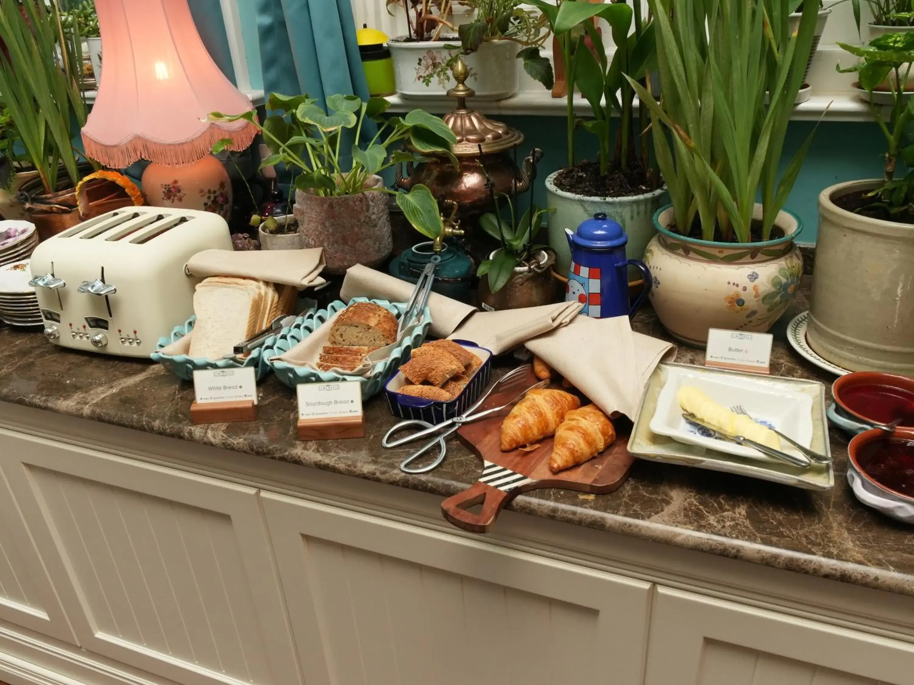 Buffet breakfast in Limehouse Library Hotel Buffet breakfast in Limehouse Library Hotel