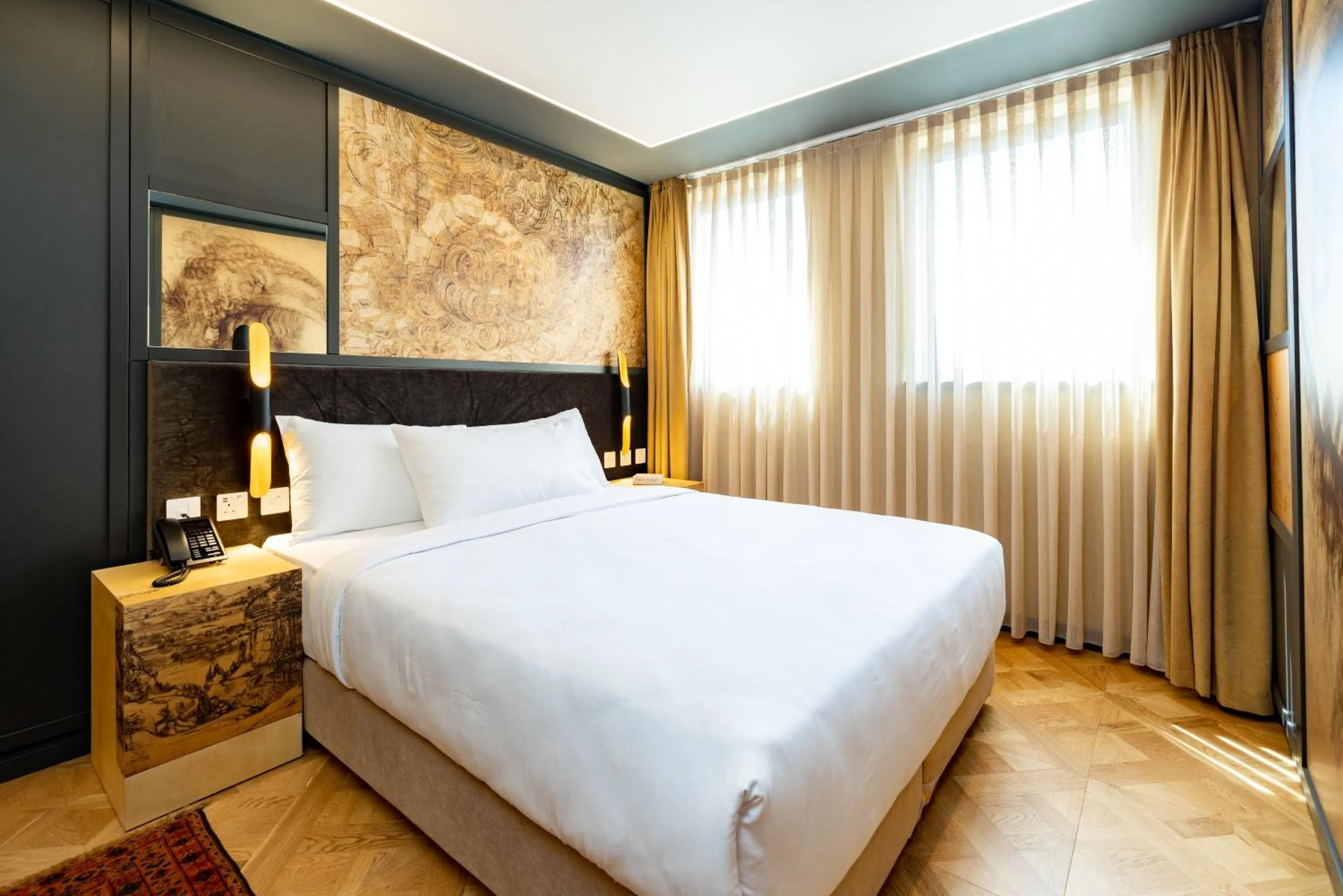 Bed in Limehouse Library Hotel