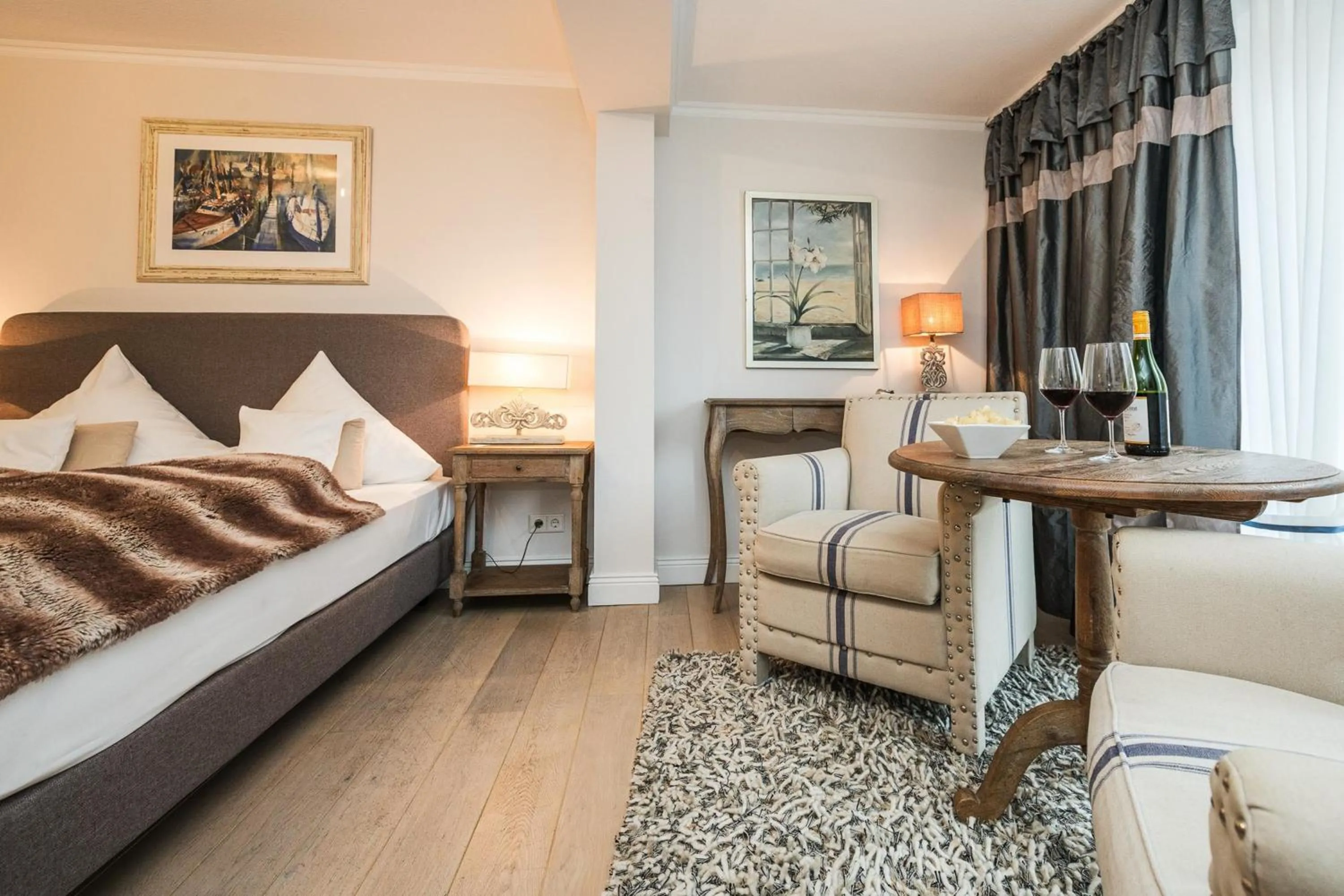 Balcony/Terrace, Bed in Landhaus Sylter Hahn