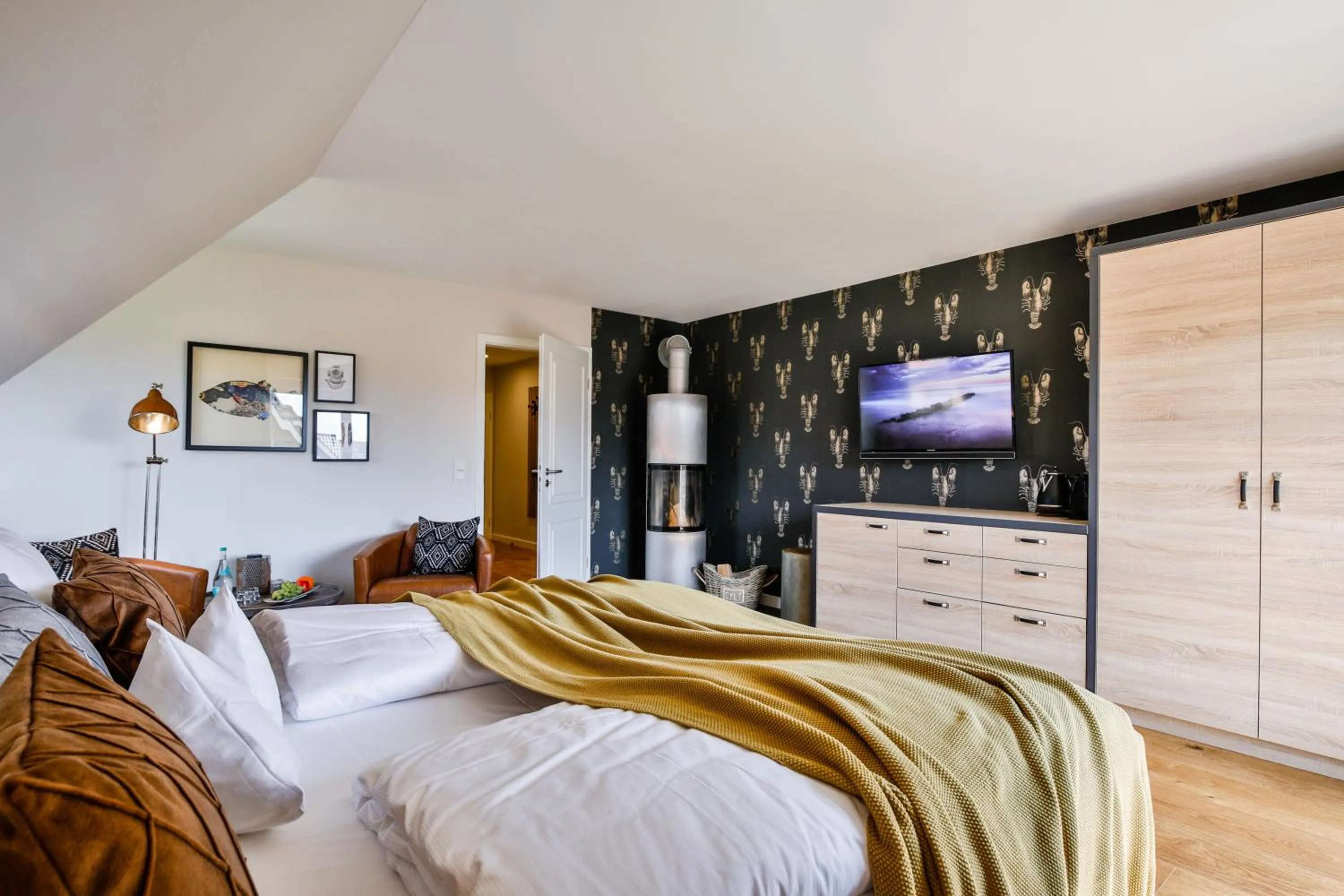 TV and multimedia, Bed in Landhaus Sylter Hahn