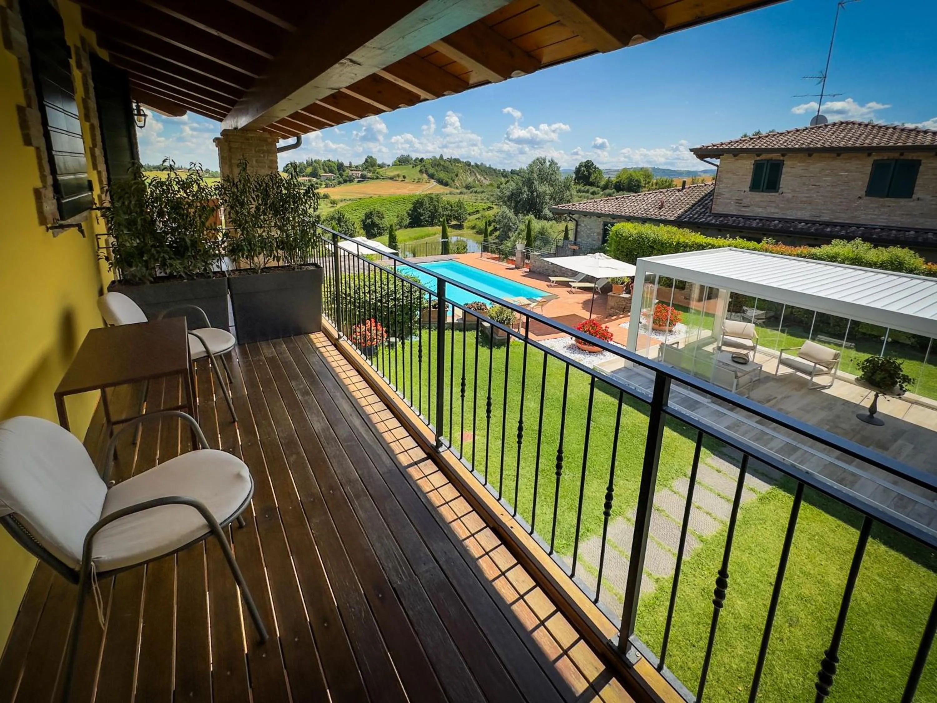 Balcony/Terrace in Agriturismo Acetaia Sereni