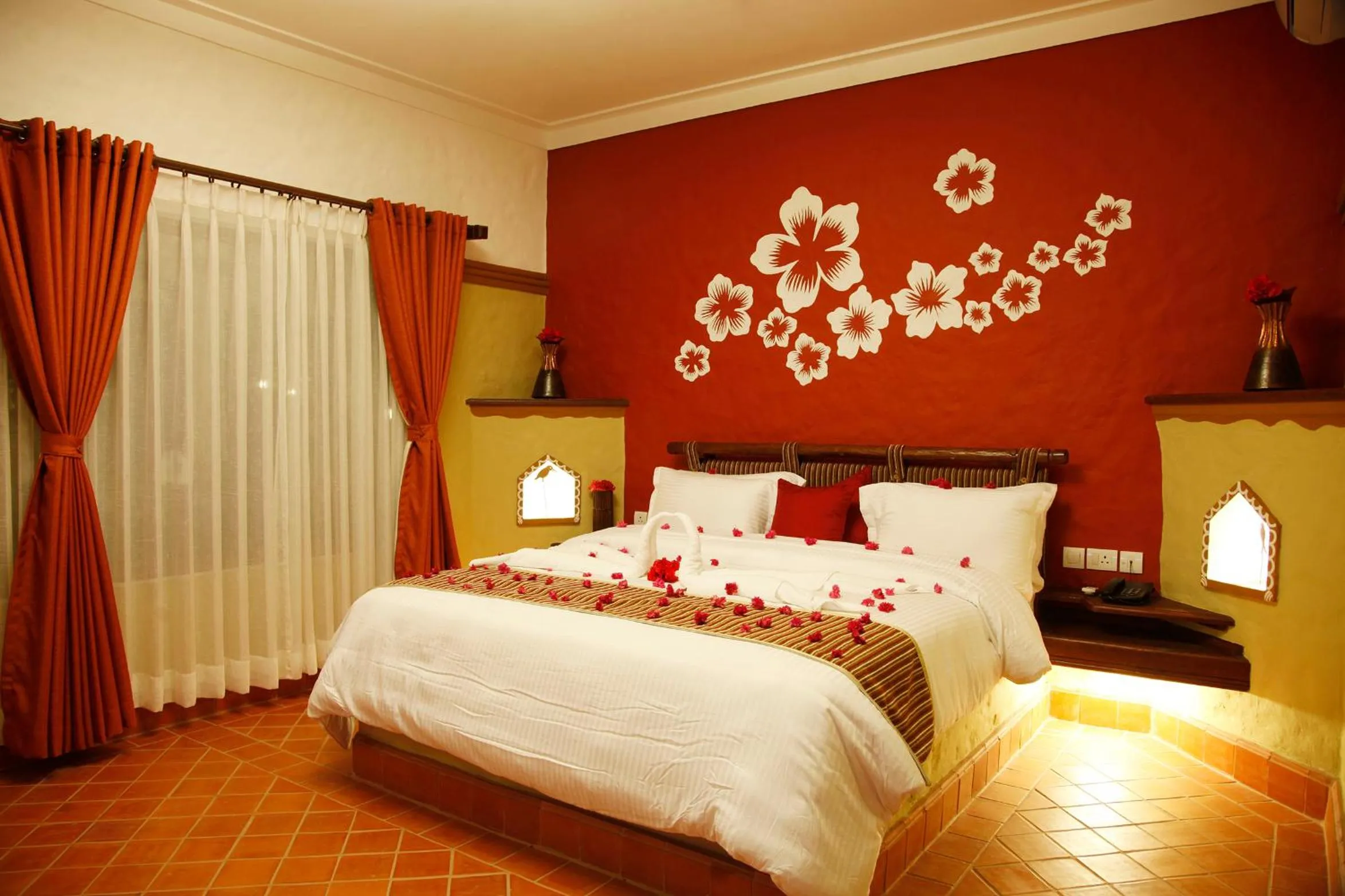 Photo of the whole room, Bed in Green Park Chitwan