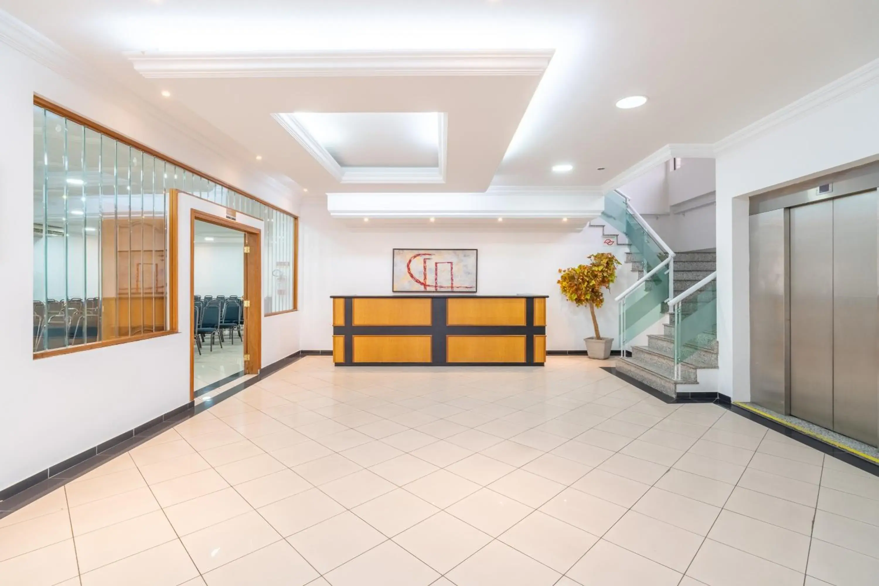 Lobby or reception in Hotel Plaza Mayor Lobby or reception in Hotel Plaza Mayor