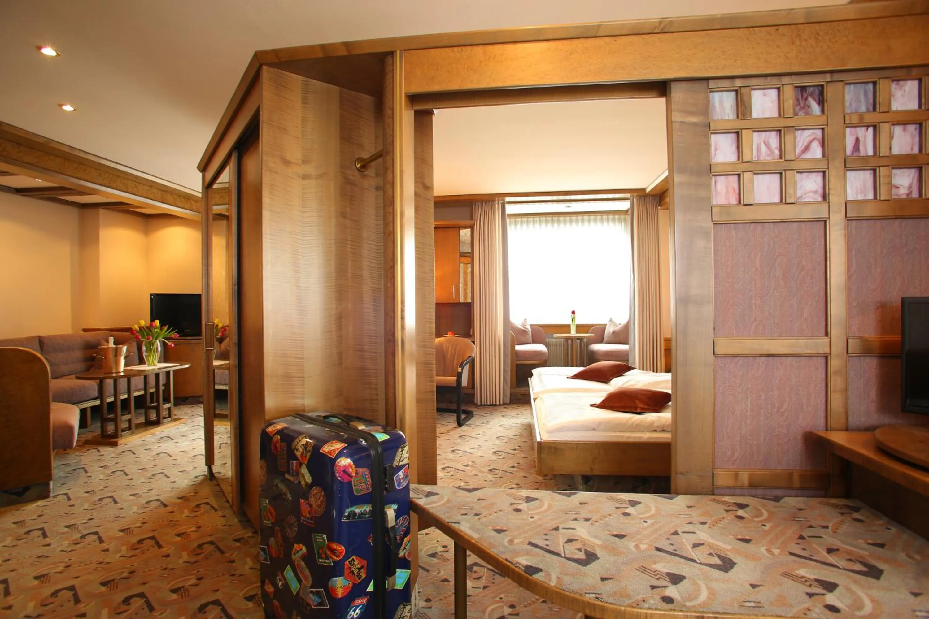 Decorative detail, Bed in Hotel Brielhof
