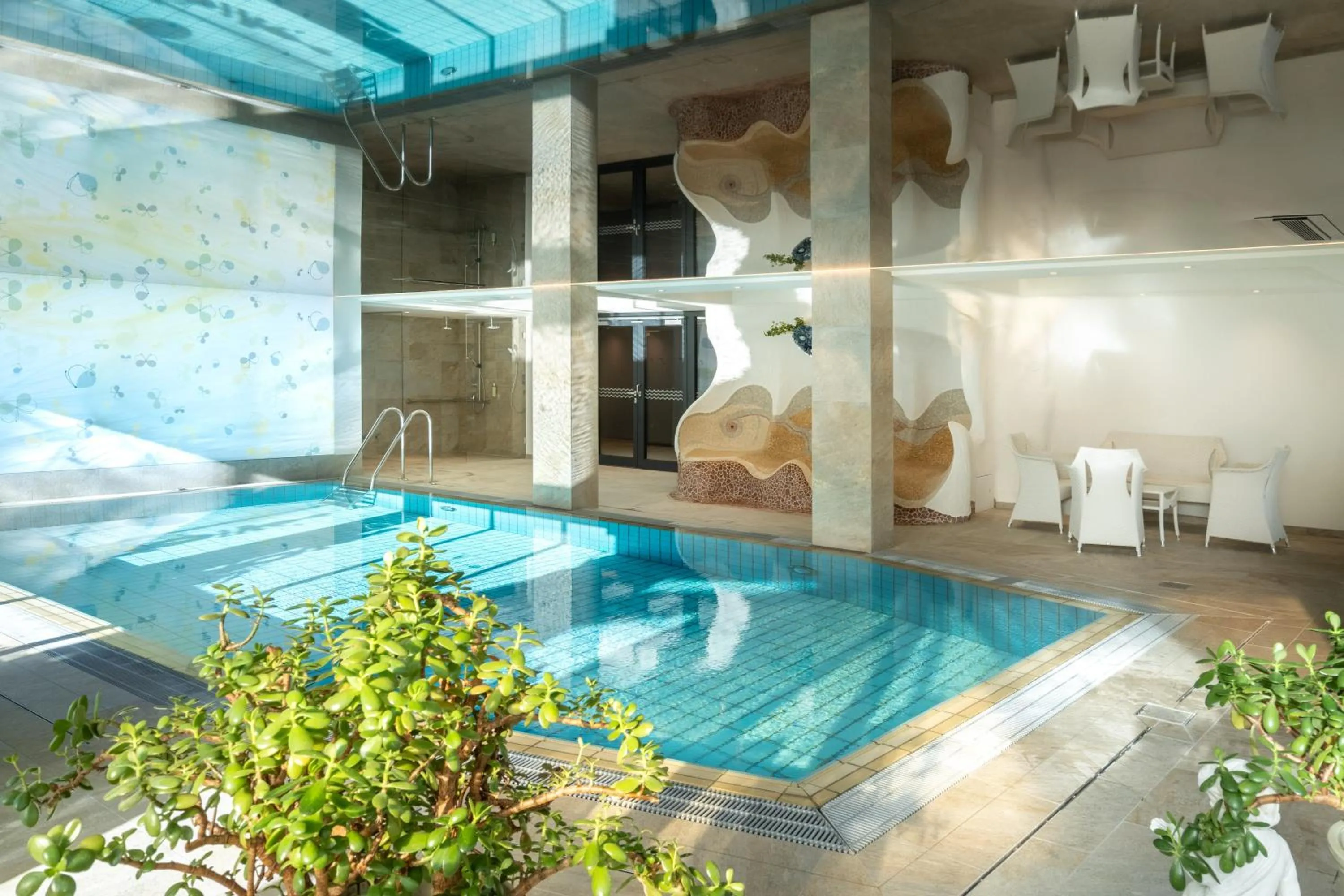 Pool view in Evident Hotel Prägant 4-Superior