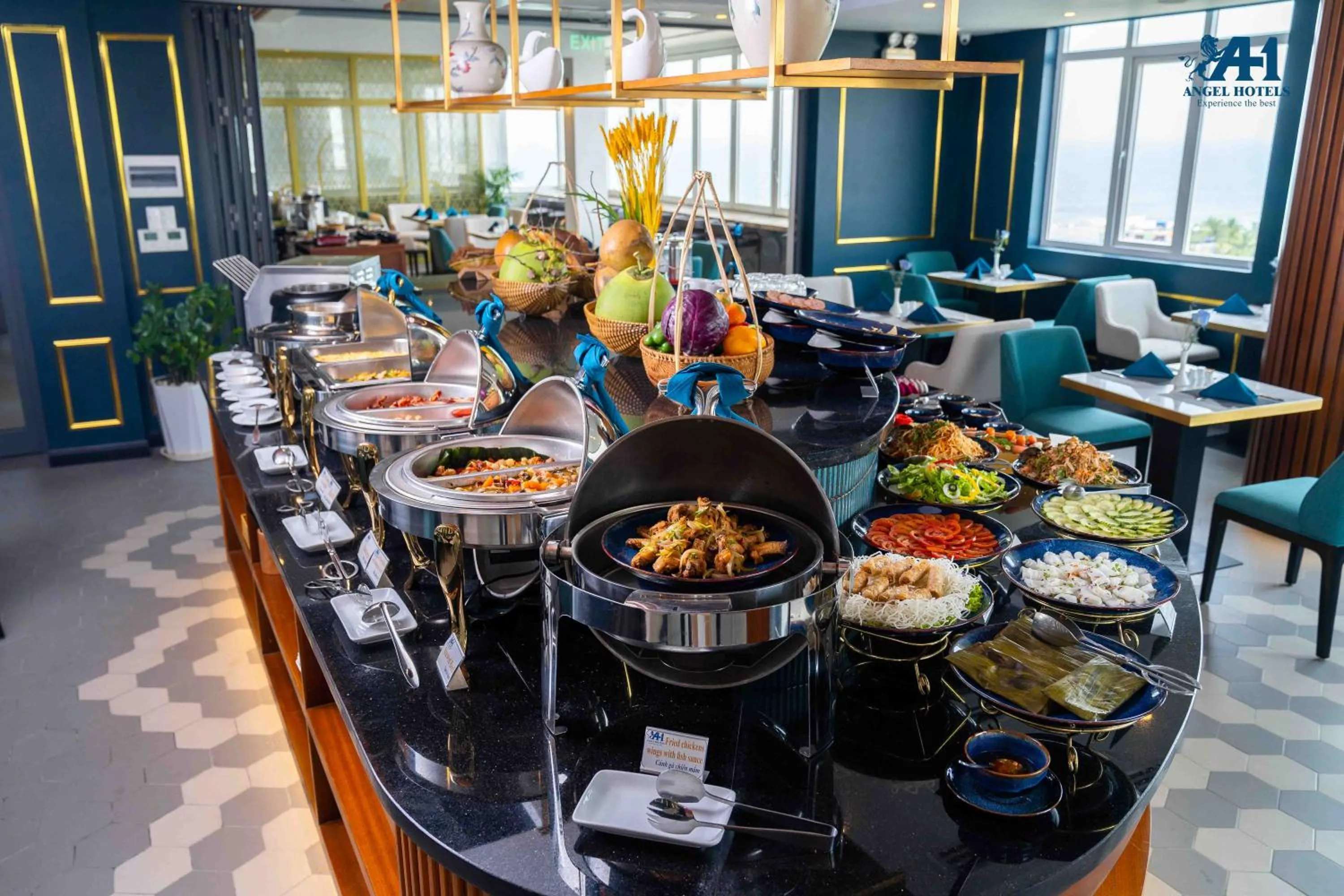 Buffet breakfast in Angel Beach Hotel Danang