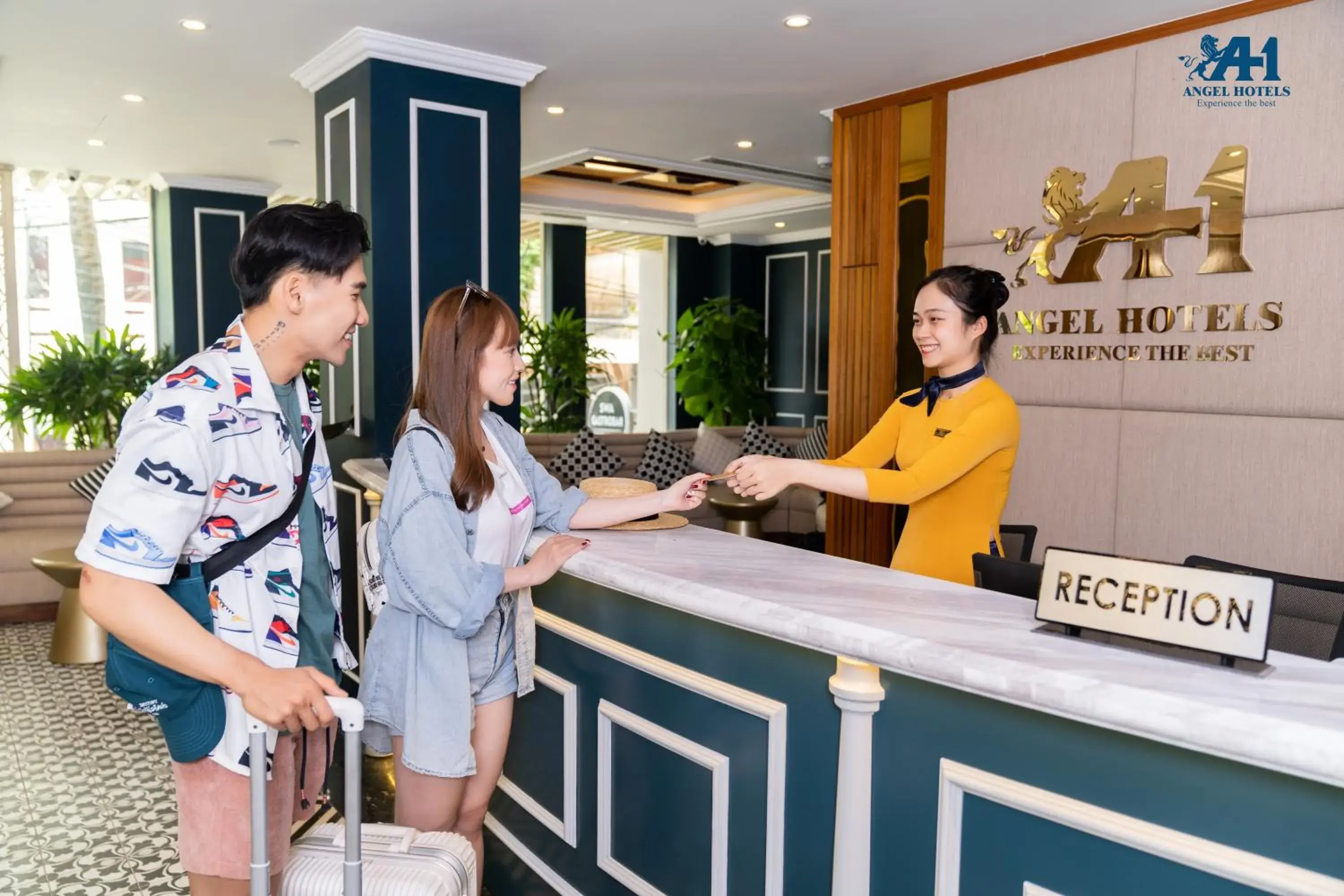 Lobby or reception in Angel Hotels Beach Danang Lobby or reception in Angel Hotels Beach Danang