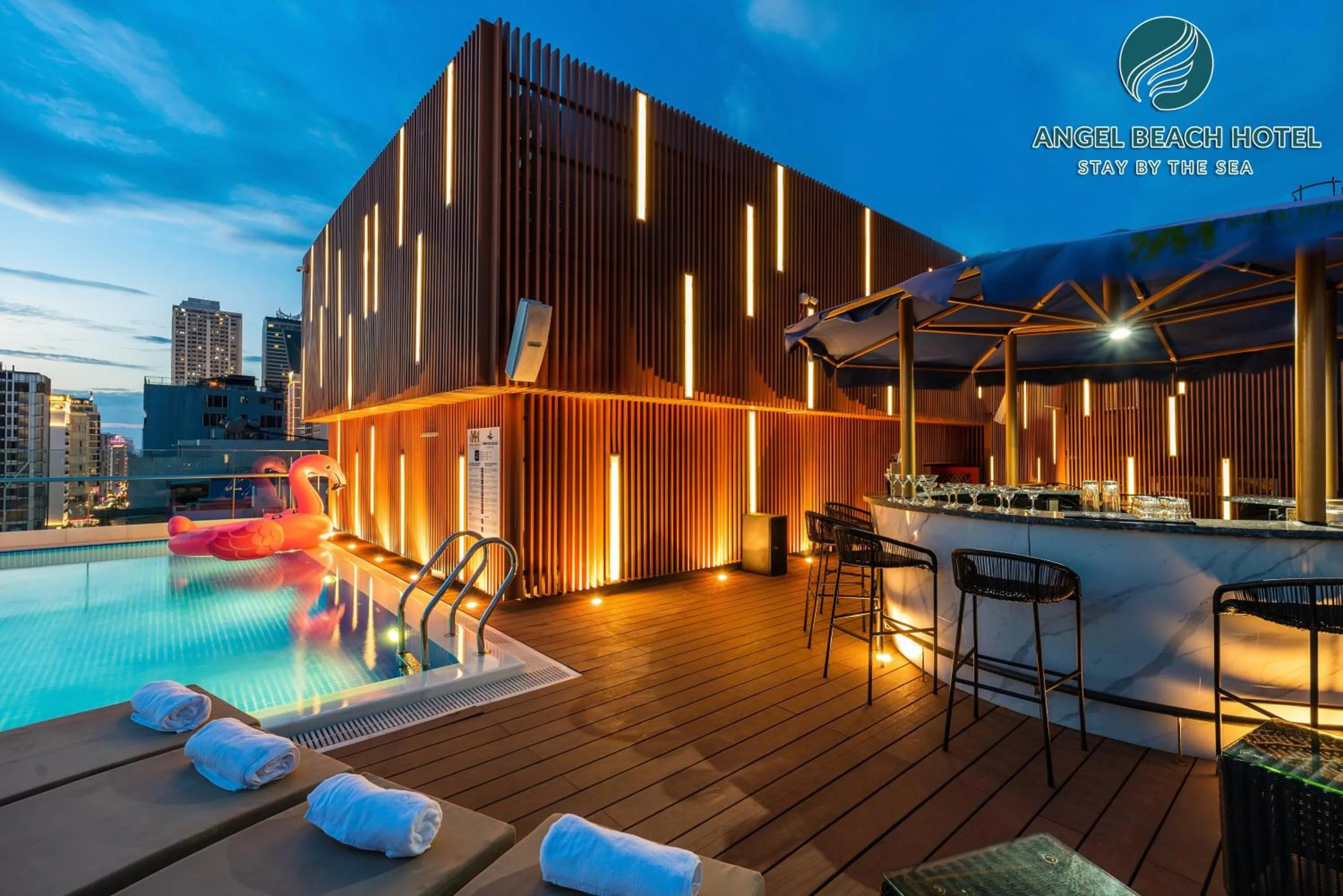 Swimming pool in Angel Beach Hotel Danang