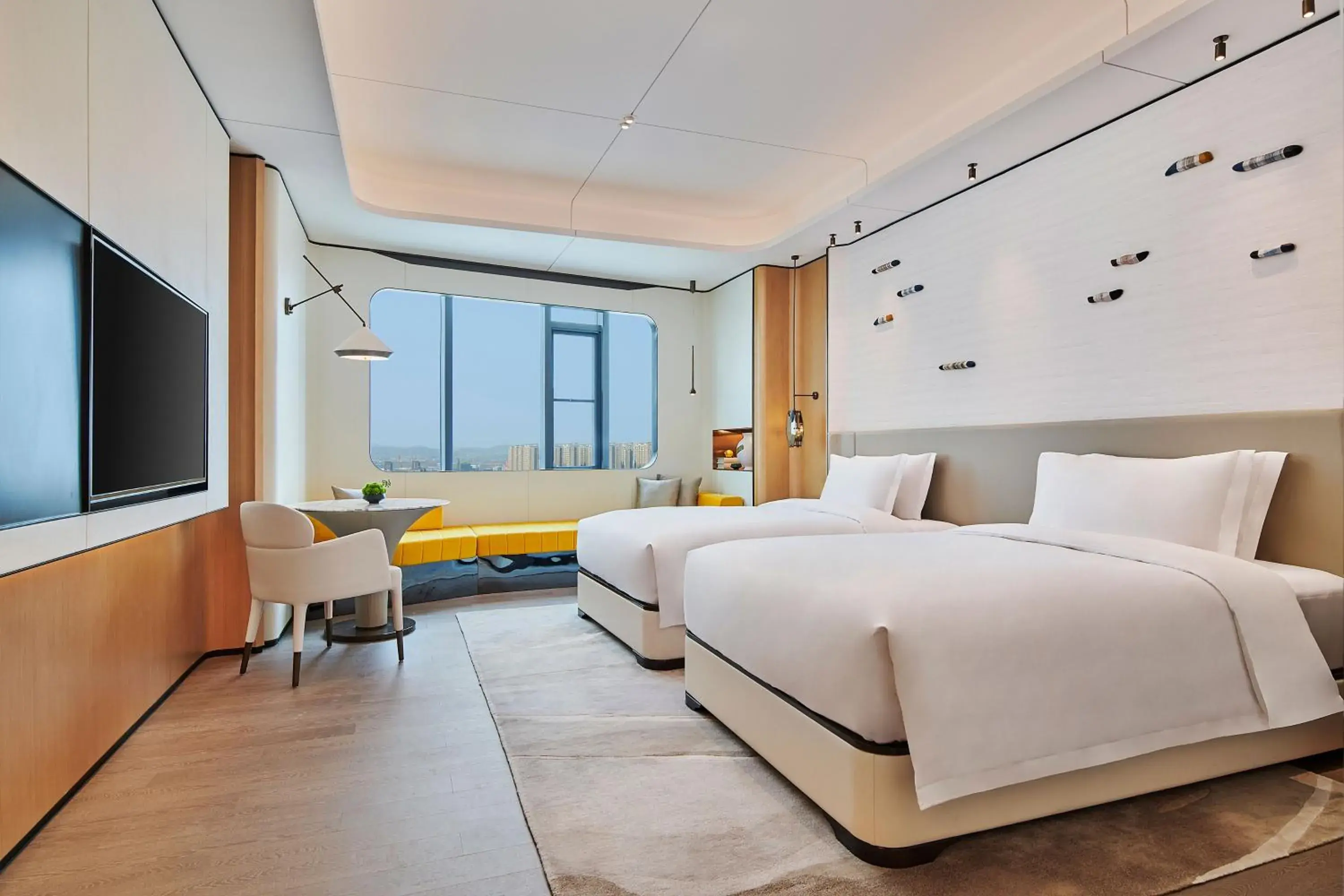 Deluxe Lake View Twin Non-Smoking Room in Wyndham Garden Nanjing Airport Deluxe Lake View Twin Non-Smoking Room in Wyndham Garden Nanjing Airport