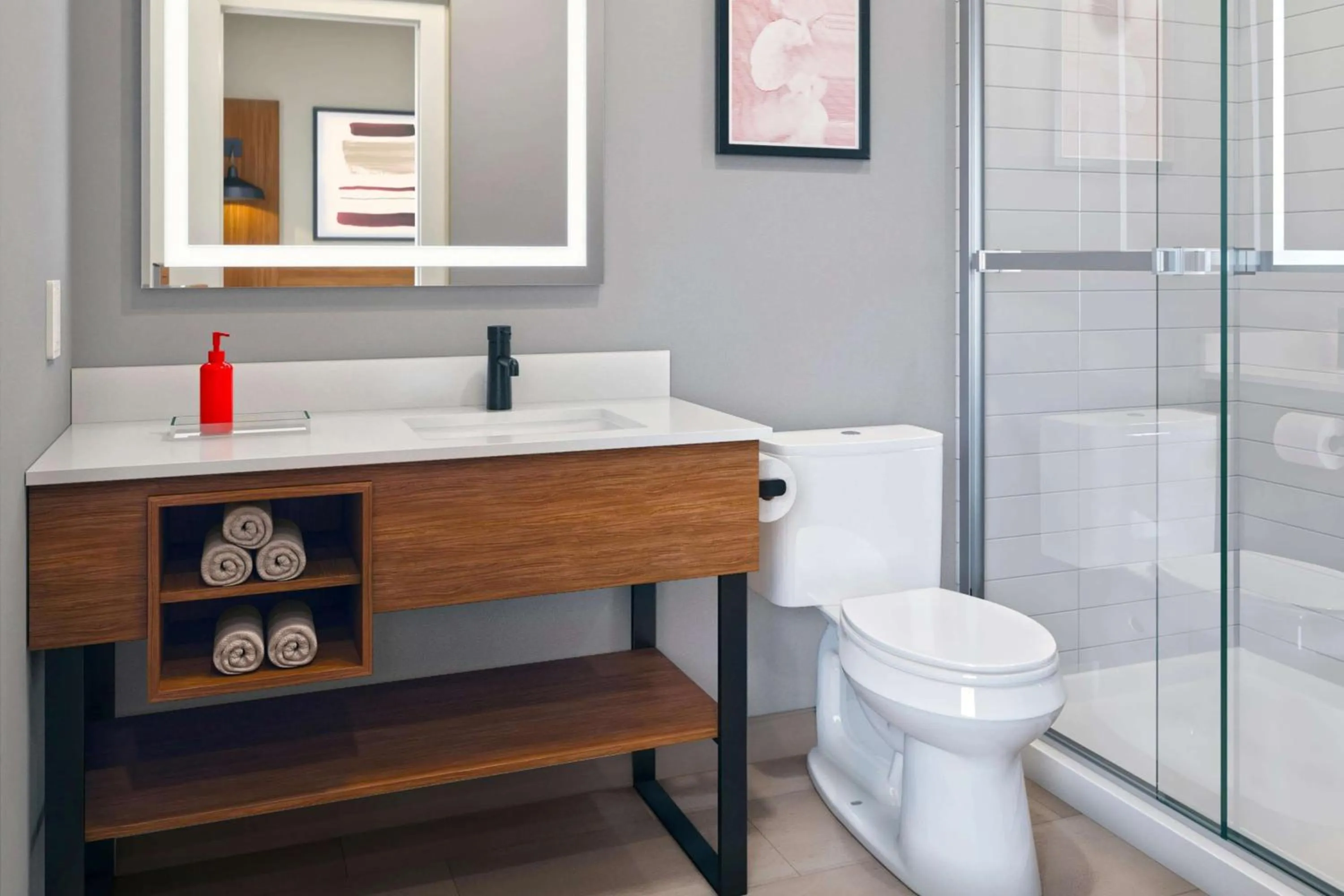 Bathroom in Hawthorn Extended Stay by Wyndham Oklahoma City Airport