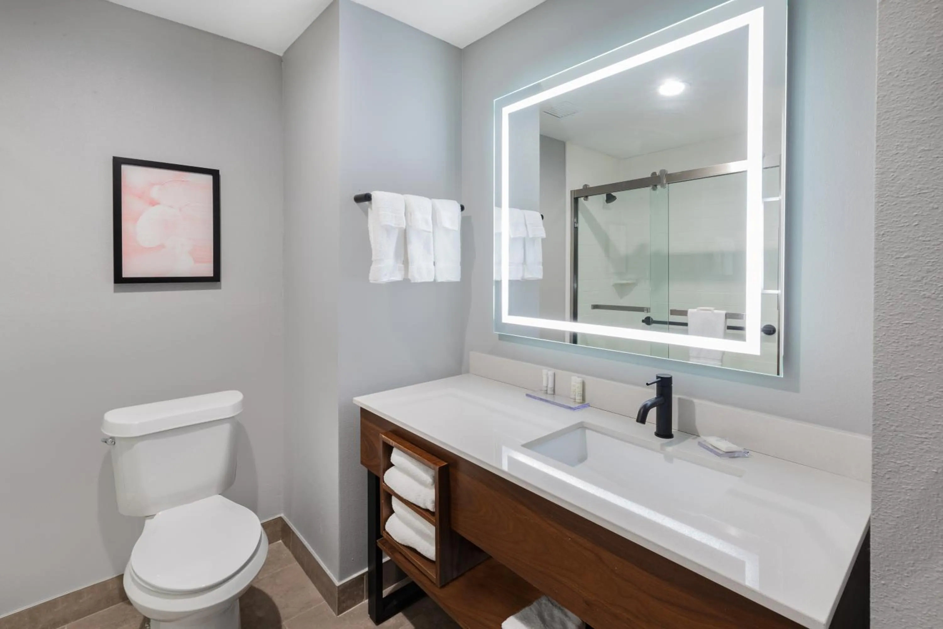 Bathroom in Hawthorn Extended Stay by Wyndham Oklahoma City Airport