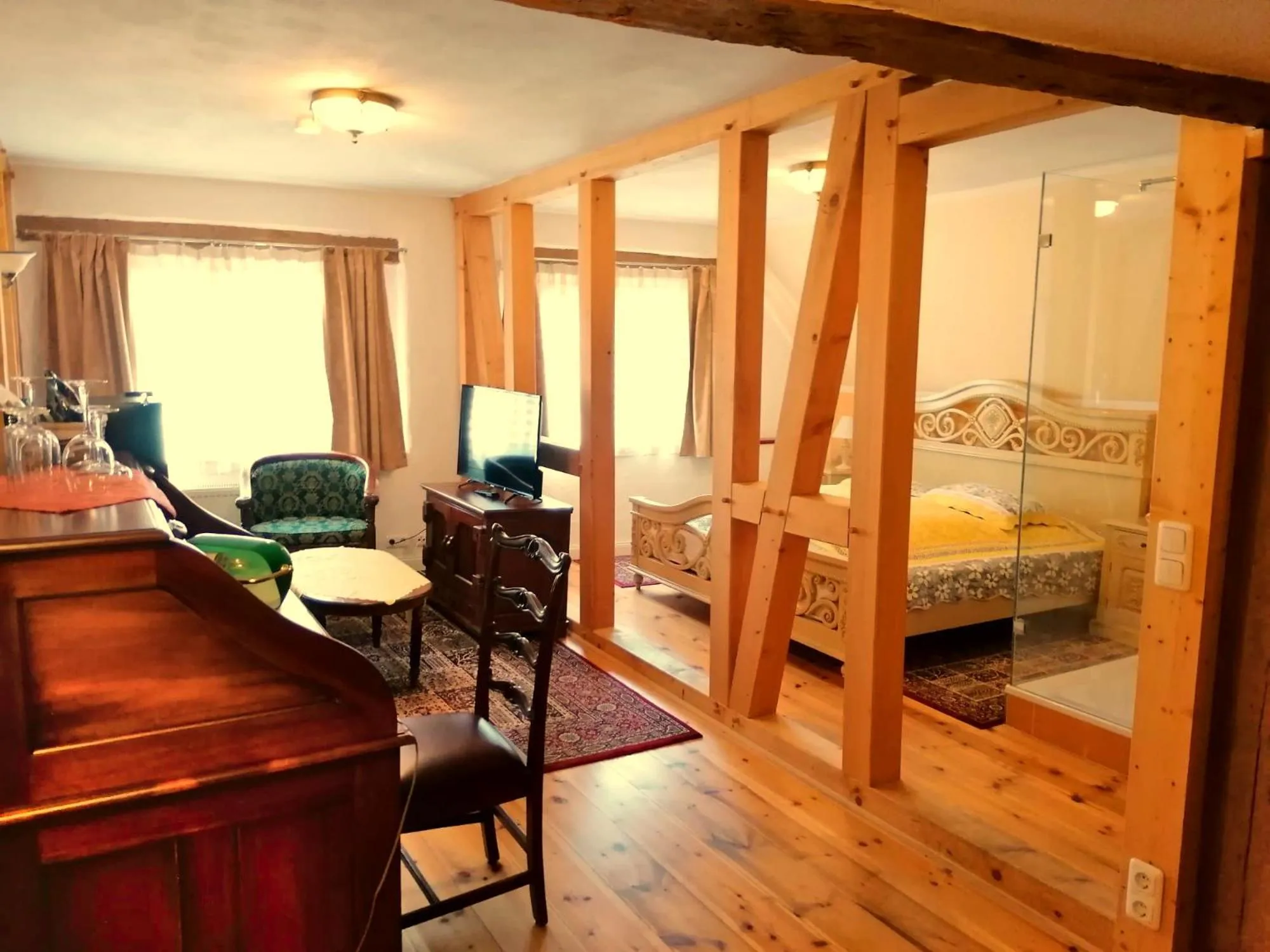 Photo of the whole room, Bed in Hotel Denkmal 13 Wismar