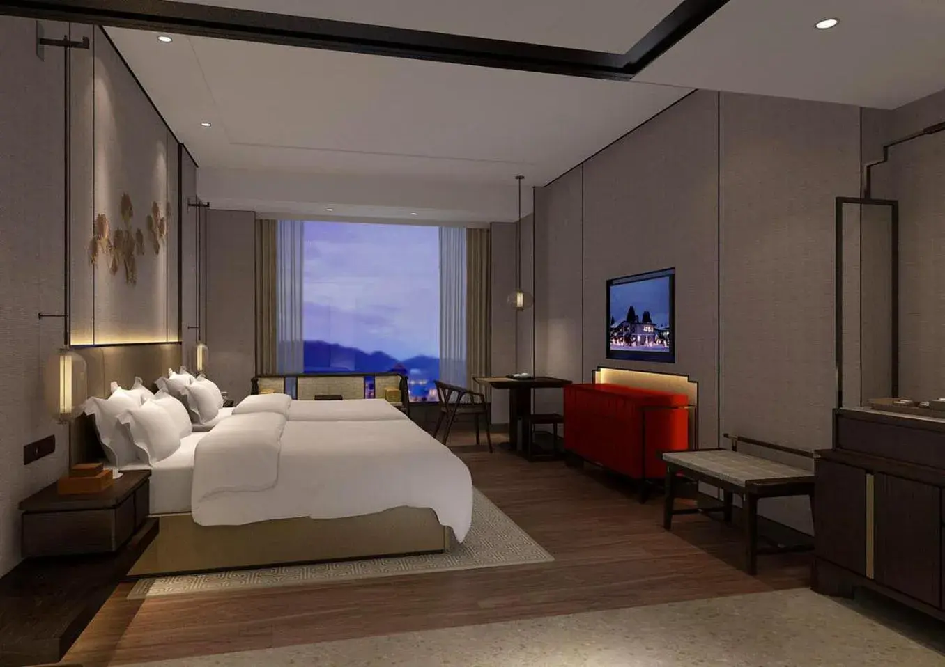 Photo of the whole room, Bed in HUALUXE Beijing Xinan Photo of the whole room, Bed in HUALUXE Beijing Xinan