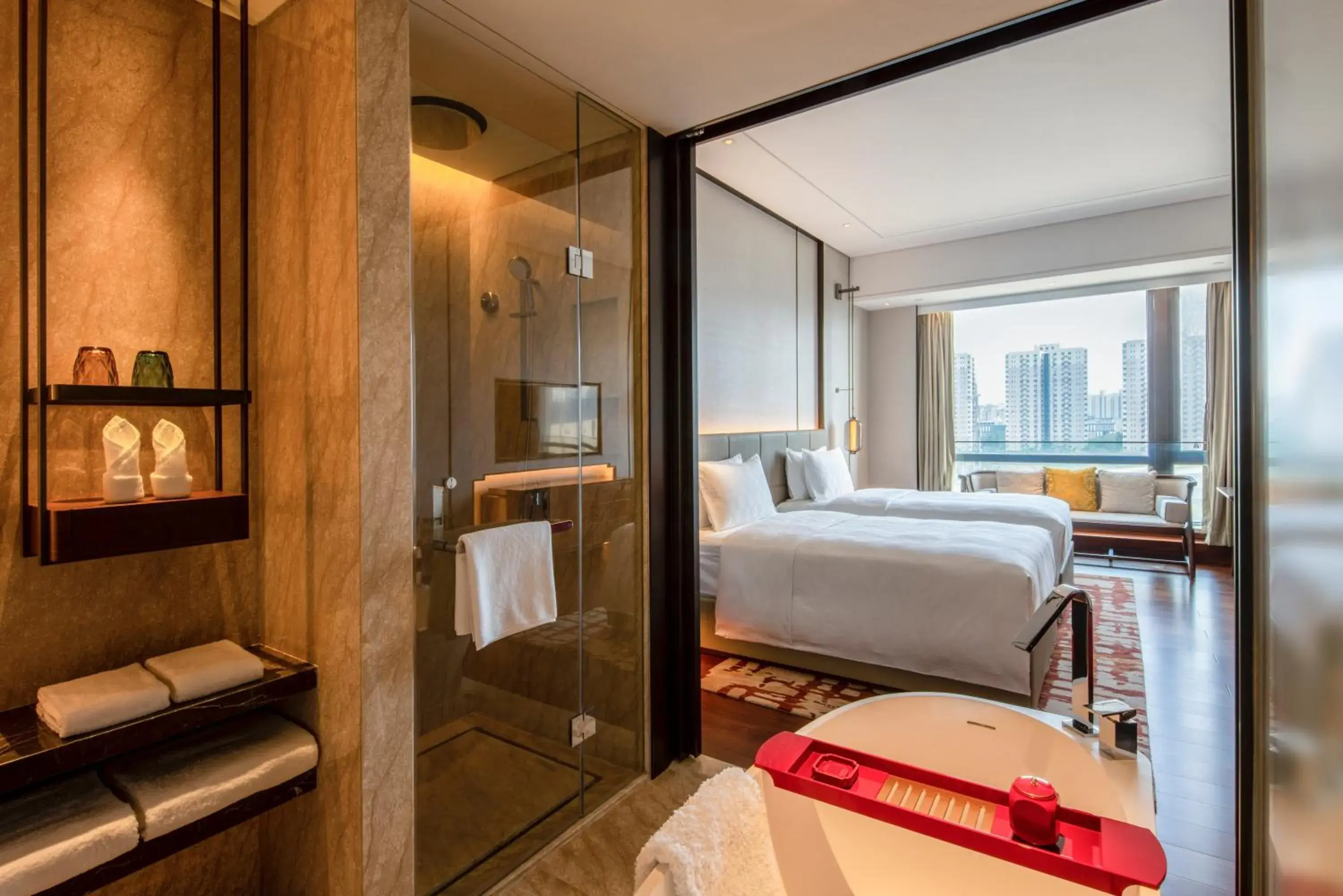 View (from property/room), Bed in HUALUXE Beijing Xinan View (from property/room), Bed in HUALUXE Beijing Xinan