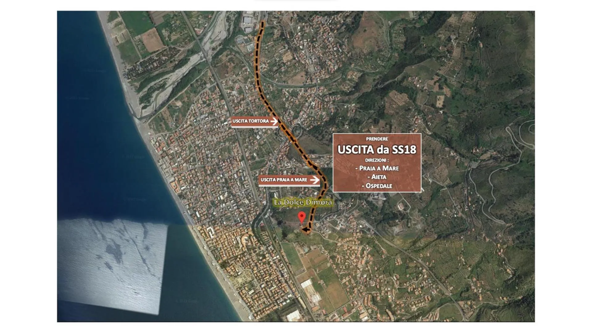 Text overlay in La Dolce Dimora