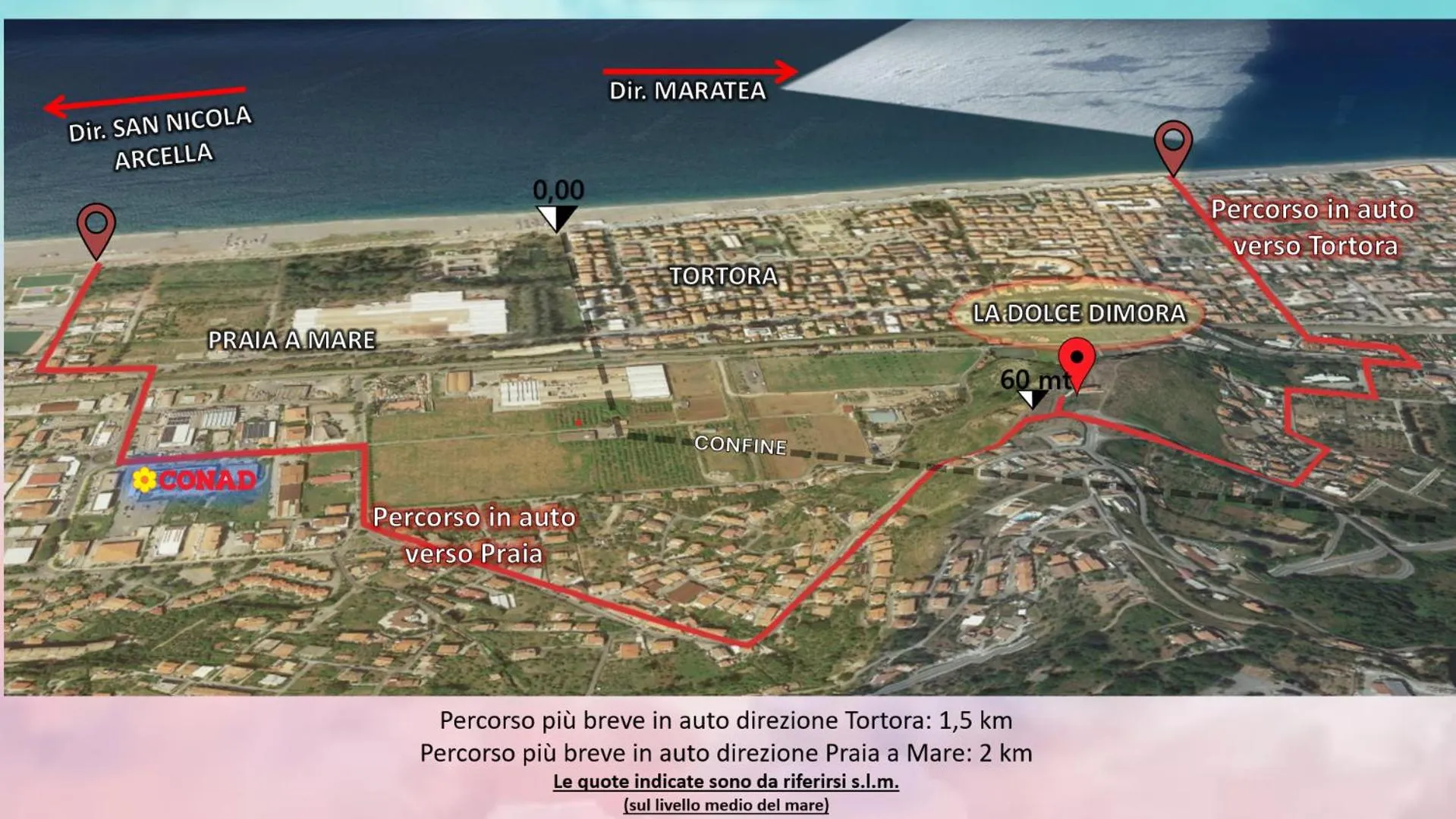 Text overlay in La Dolce Dimora