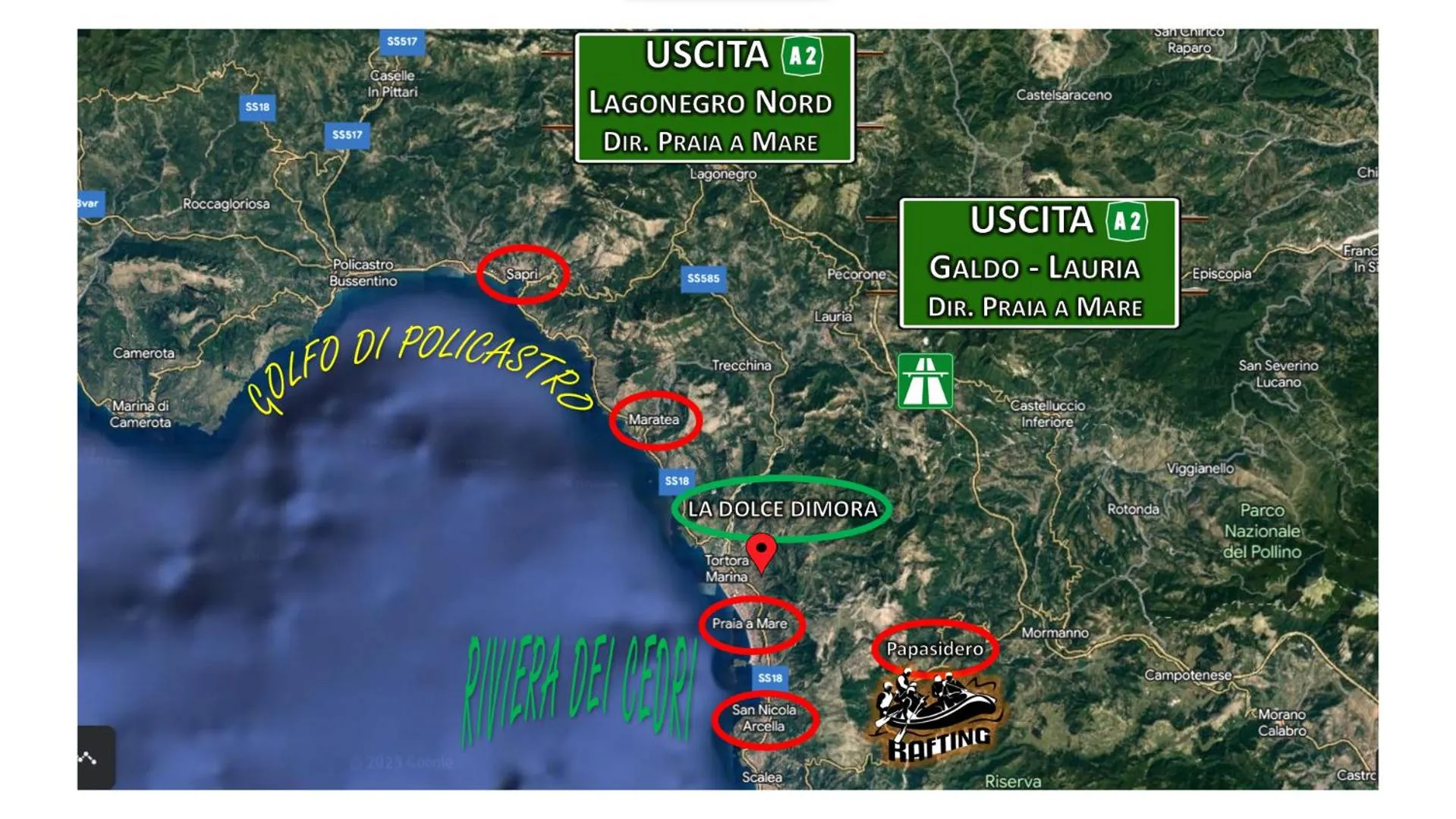 Text overlay in La Dolce Dimora