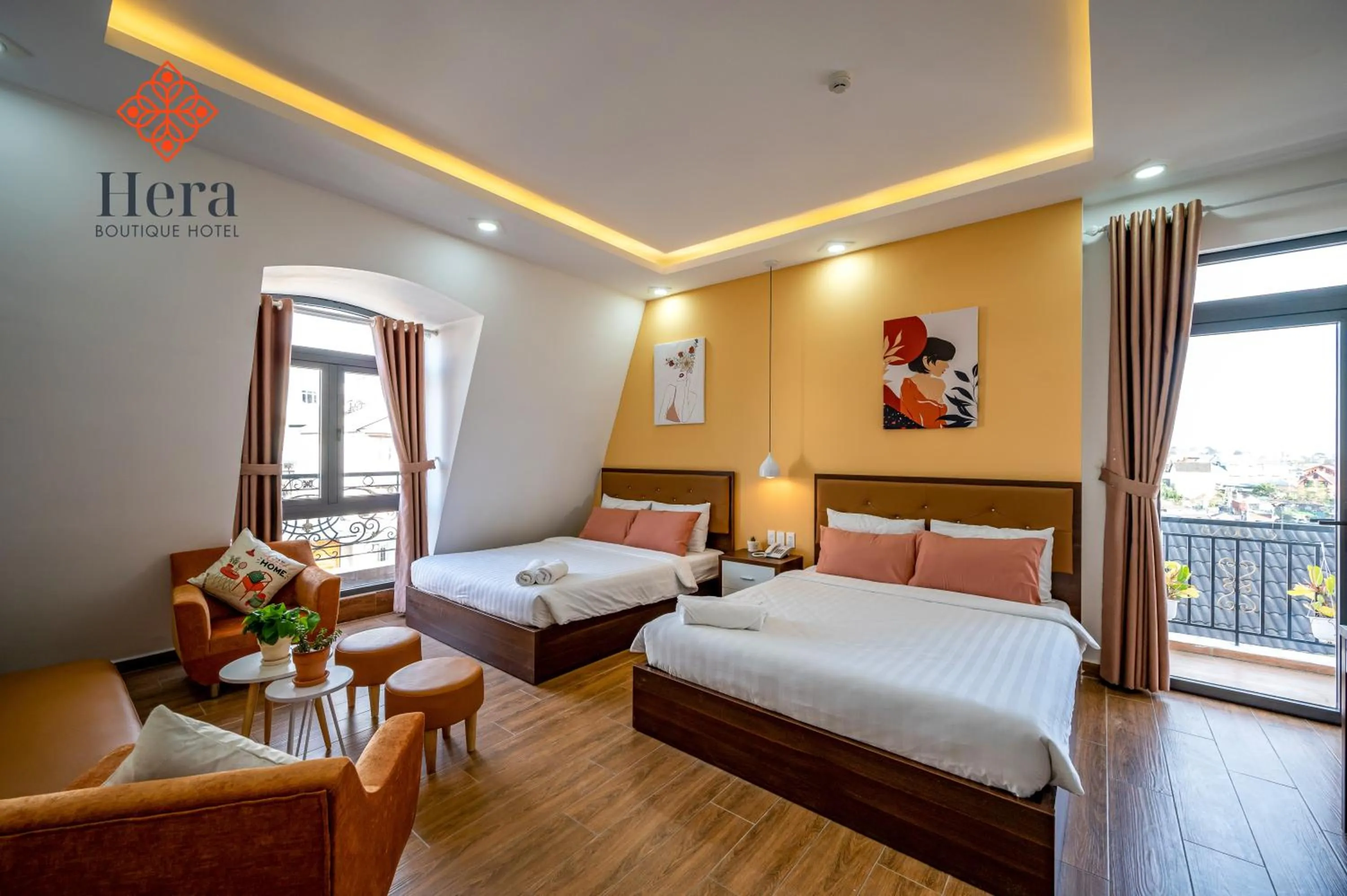 Bed in Hera Boutique Hotel