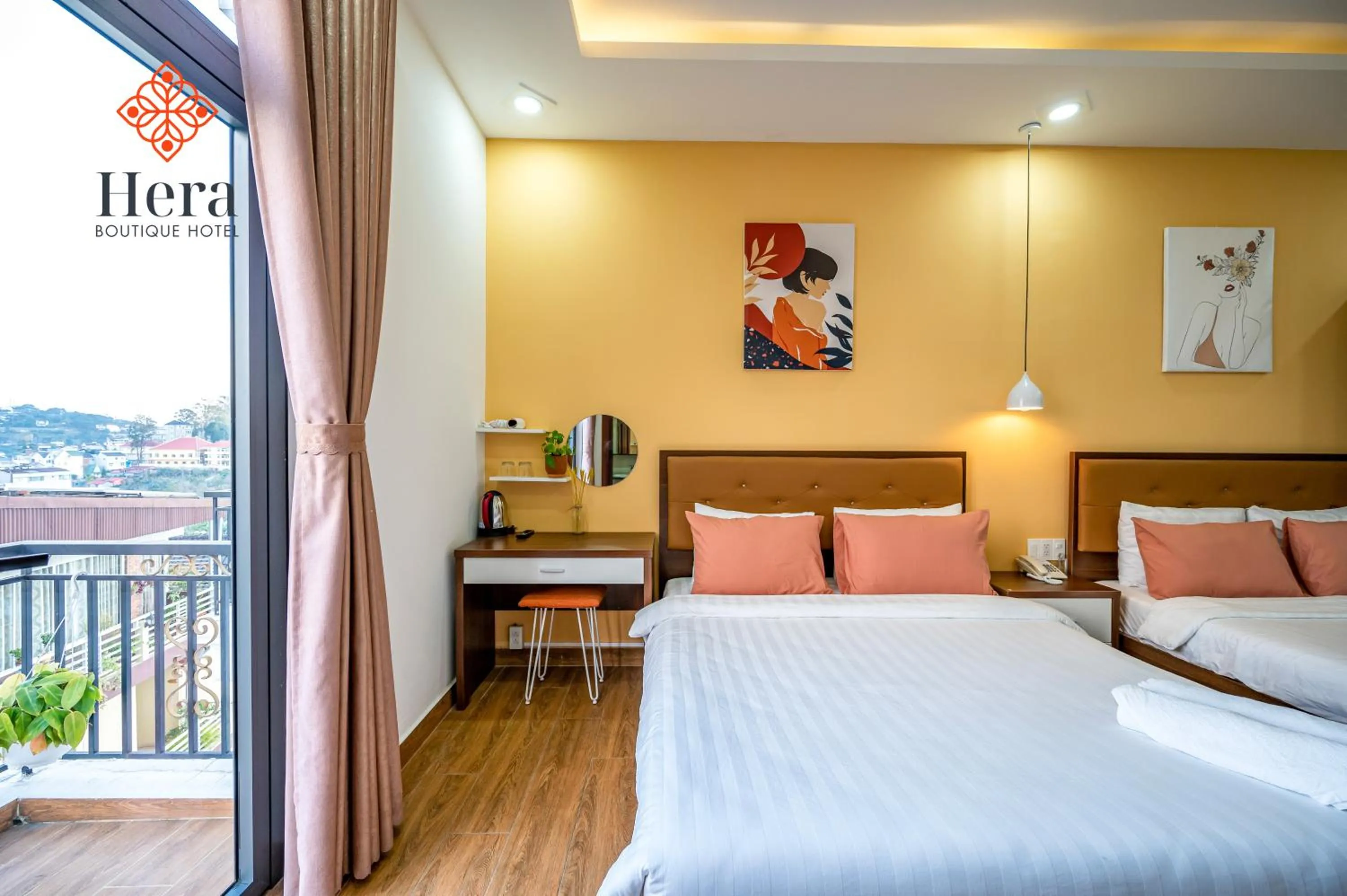 Bed in Hera Boutique Hotel