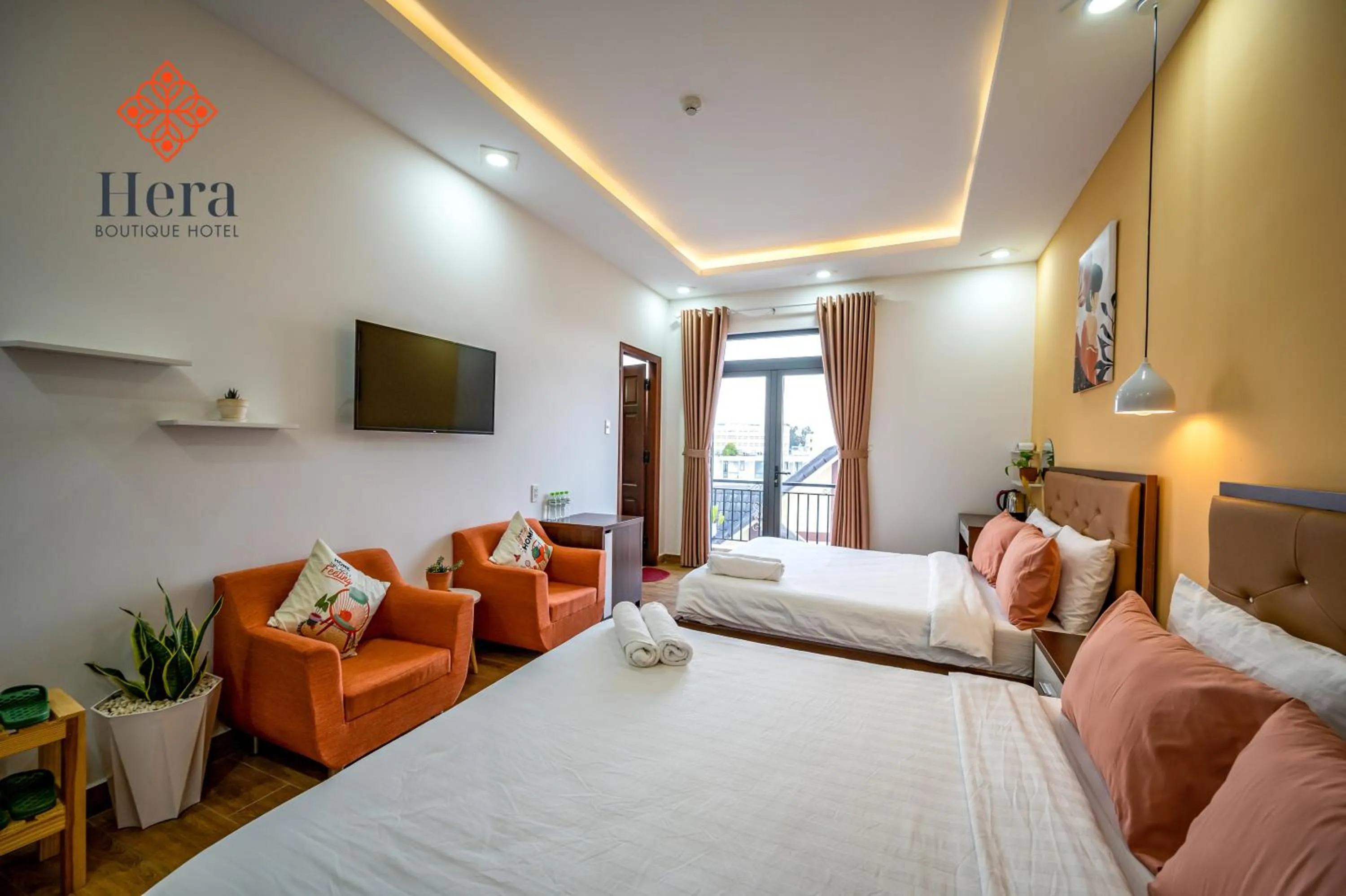 Bed in Hera Boutique Hotel