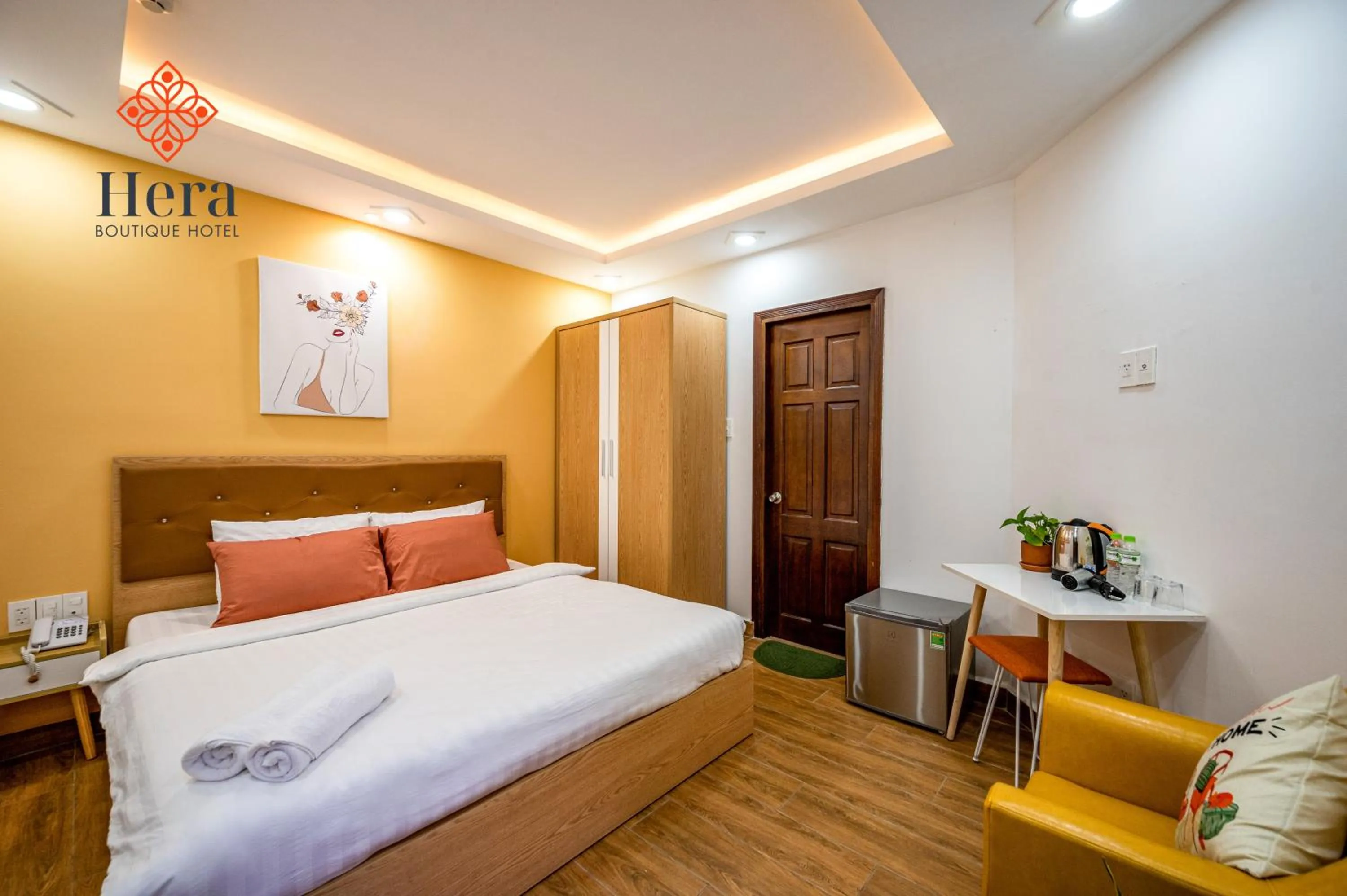 Bed in Hera Boutique Hotel