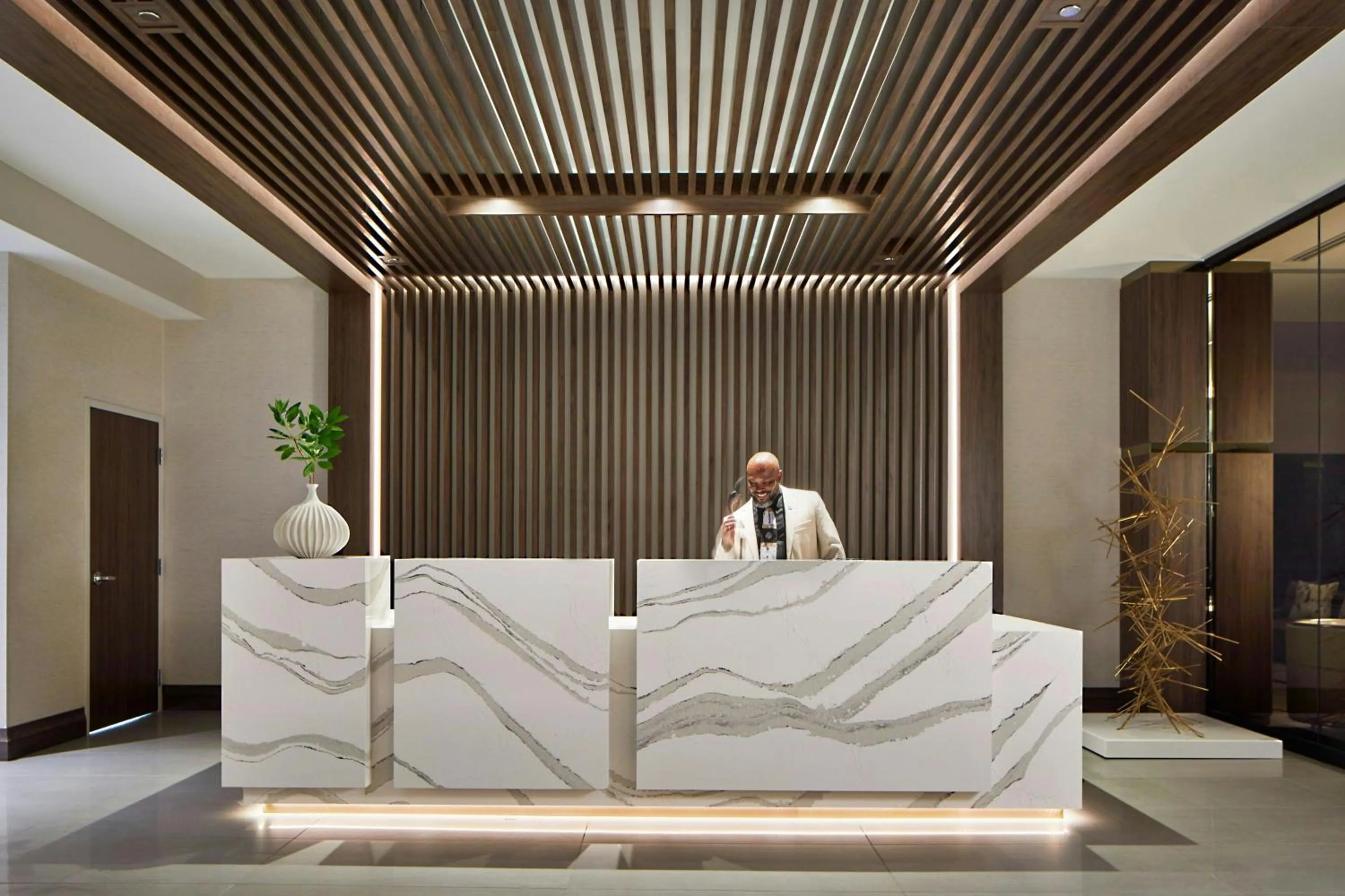 Lobby or reception in AC Hotel by Marriott Durham Duke University