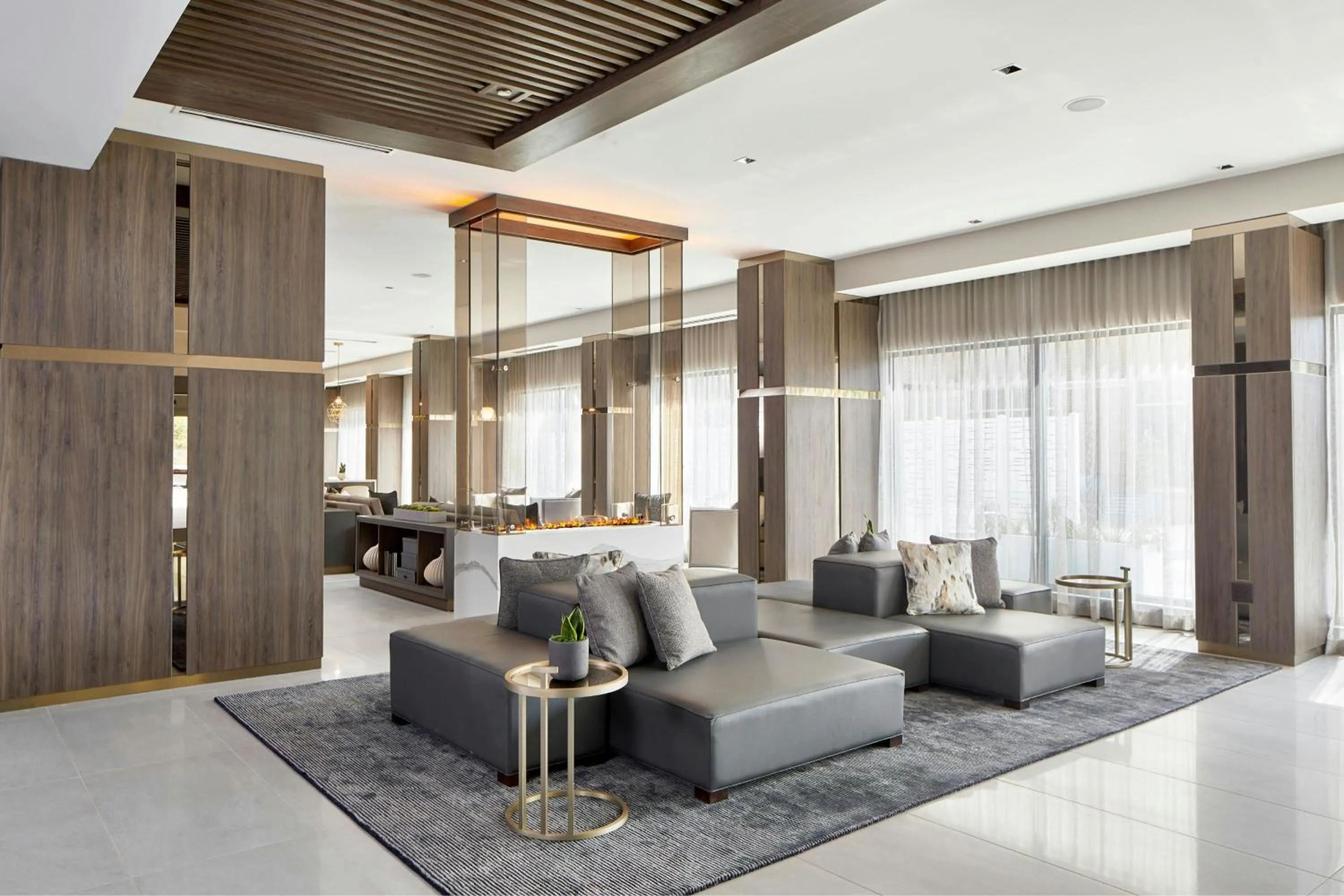 Lobby or reception in AC Hotel by Marriott Durham Duke University