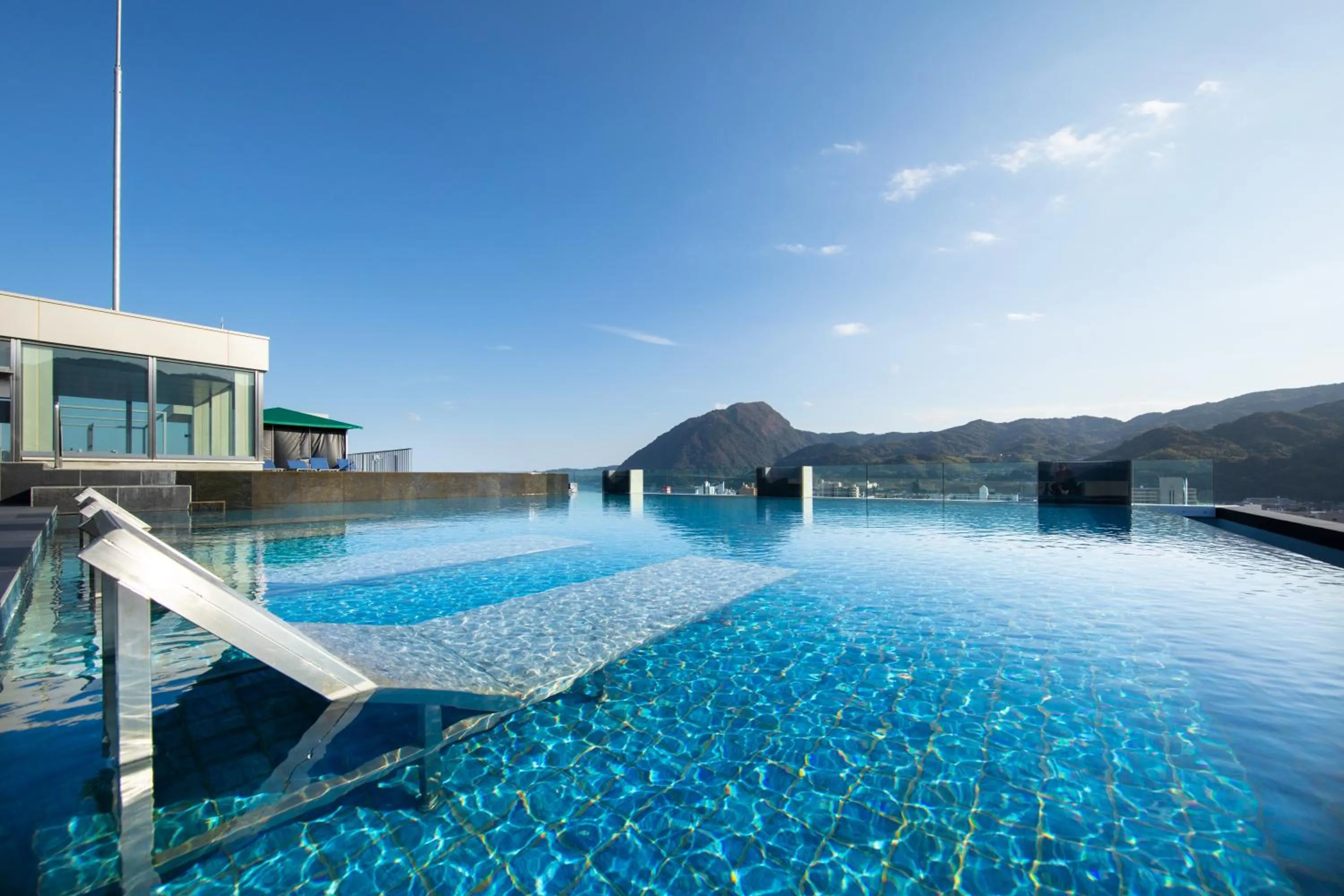Pool view in AMANEK Beppu YULA-RE
