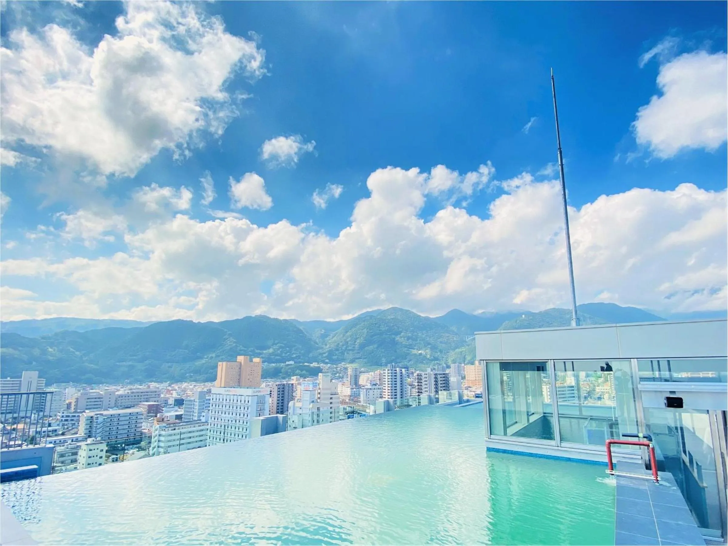 Pool view in AMANEK Beppu YULA-RE