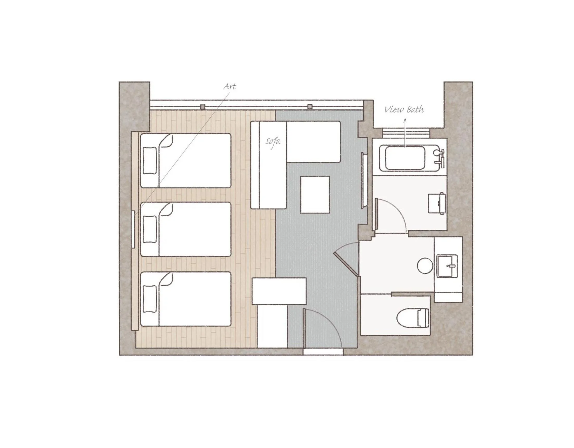 Photo of the whole room in AMANEK Beppu YULA-RE