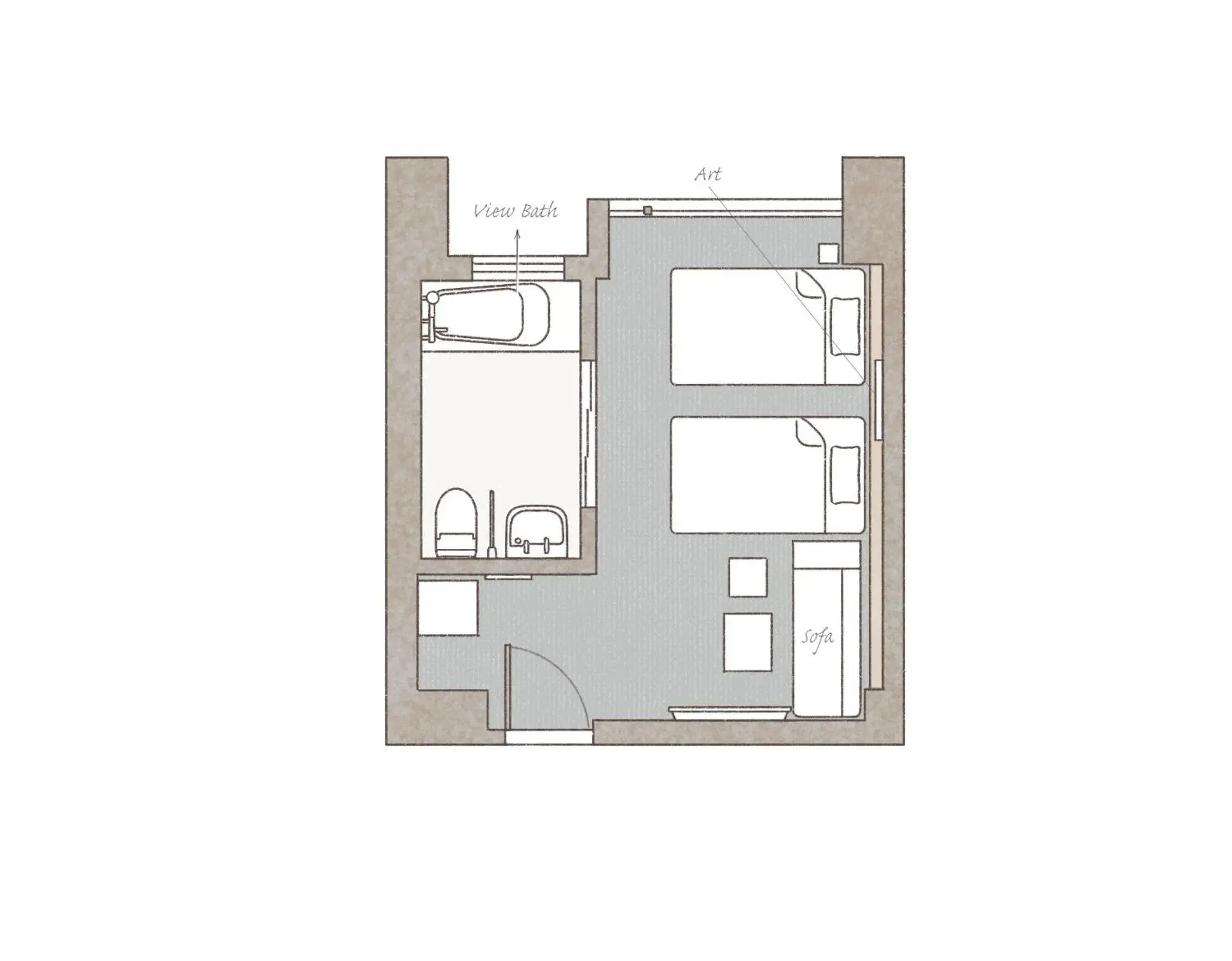 Twin Room - Disability Access in AMANEK Beppu YULA-RE Twin Room - Disability Access in AMANEK Beppu YULA-RE