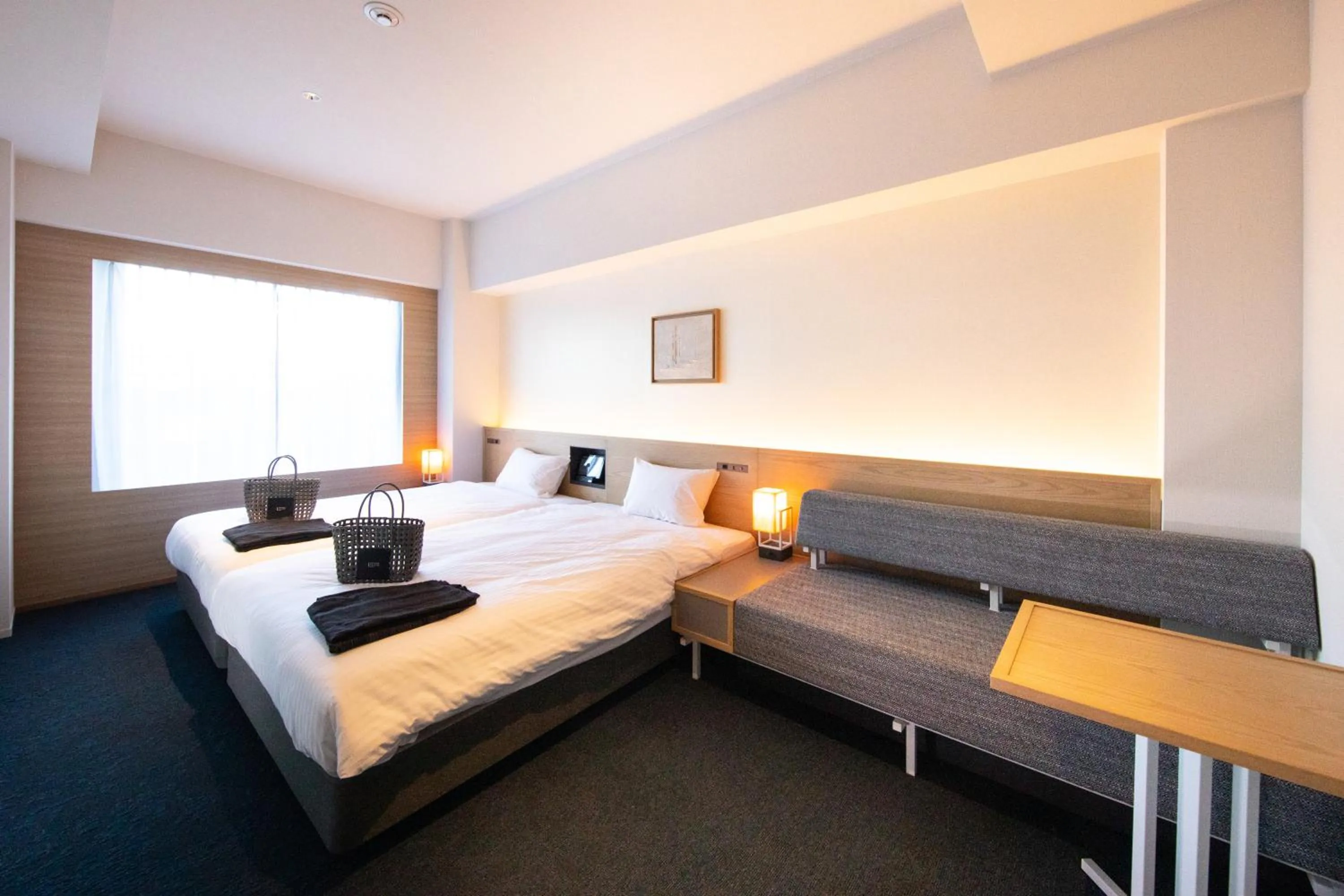 Photo of the whole room, Bed in AMANEK Beppu YULA-RE
