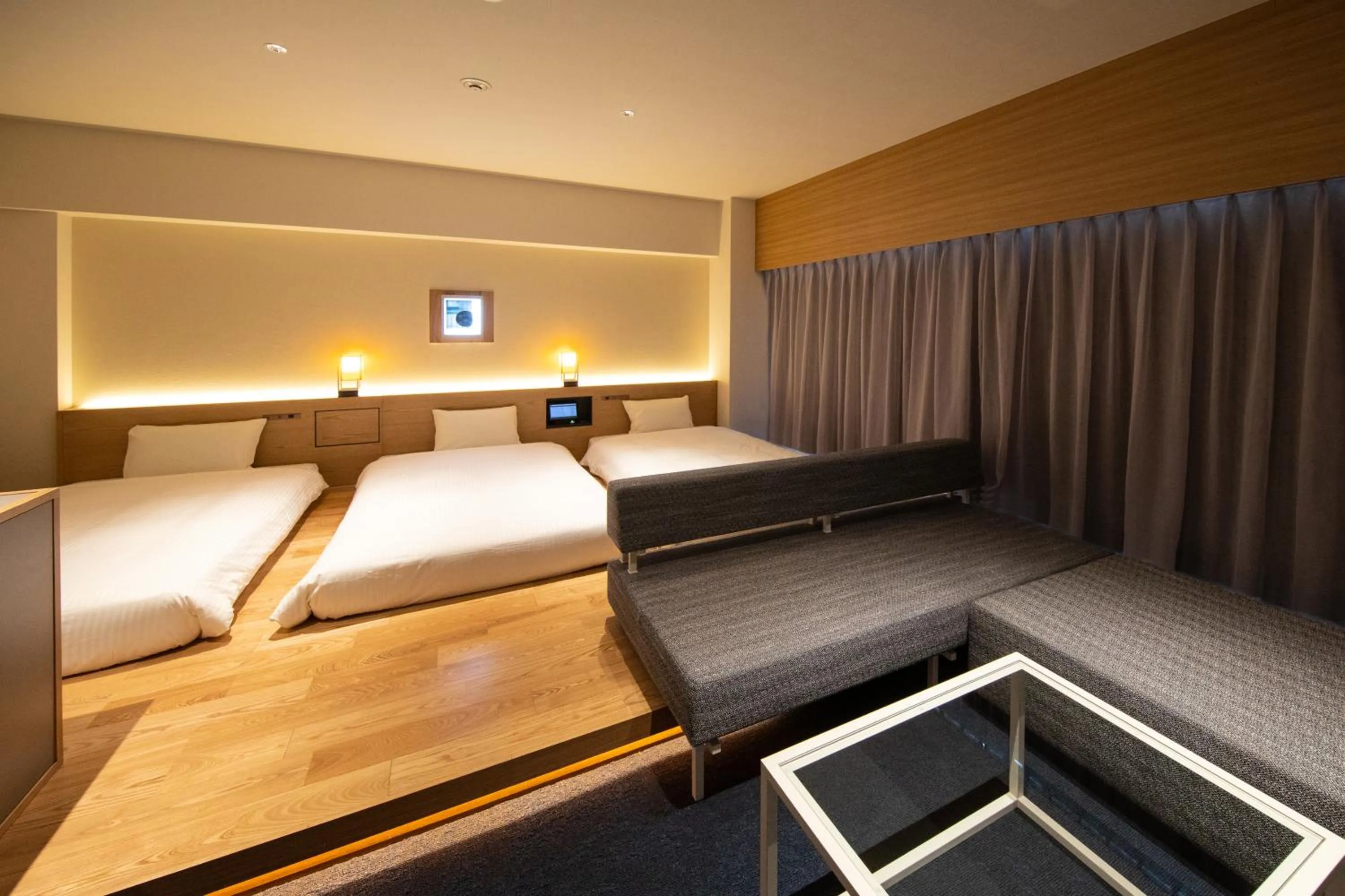 Photo of the whole room, Bed in AMANEK Beppu YULA-RE