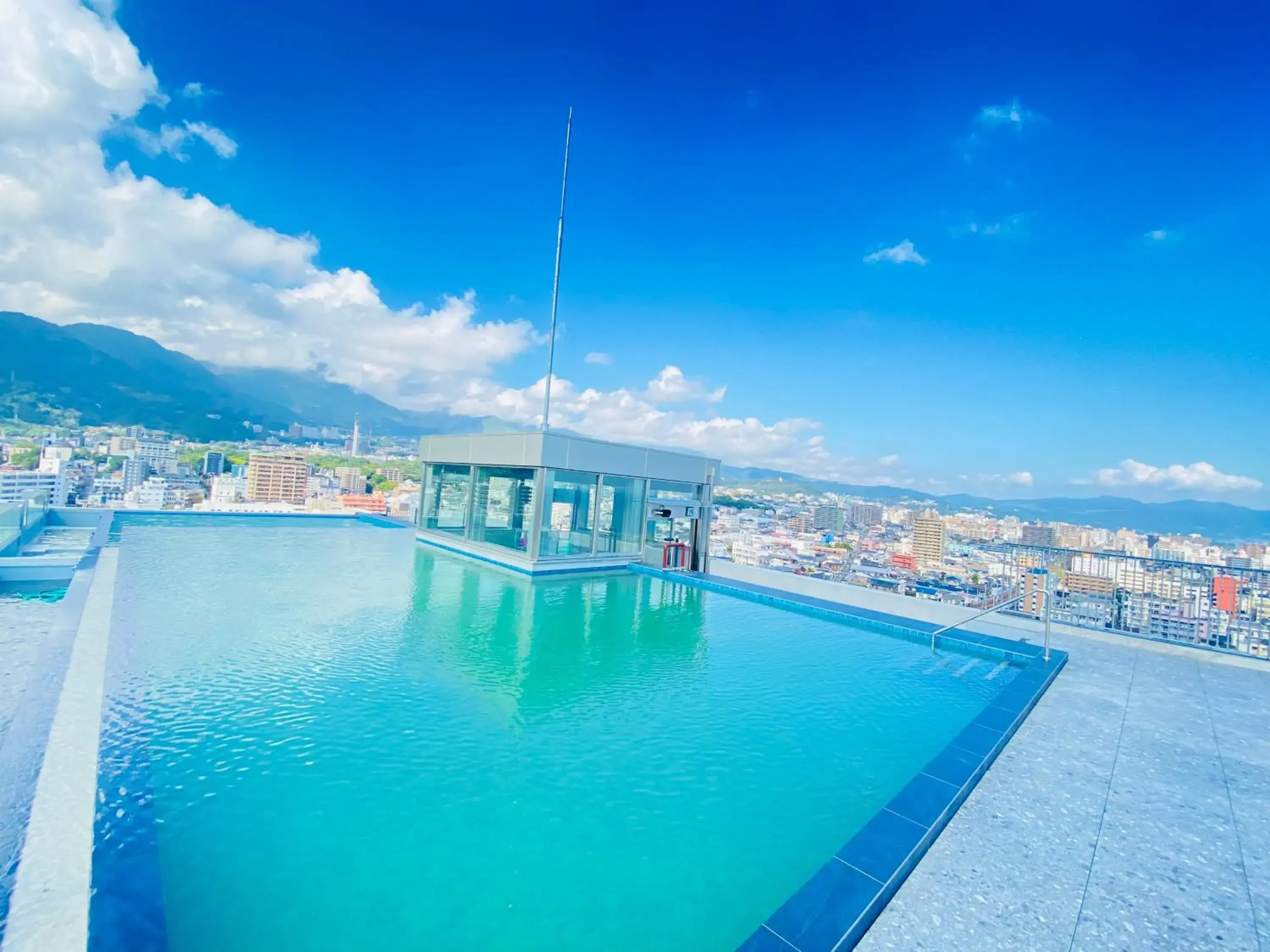 Pool view in AMANEK Inn Beppu Pool view in AMANEK Inn Beppu