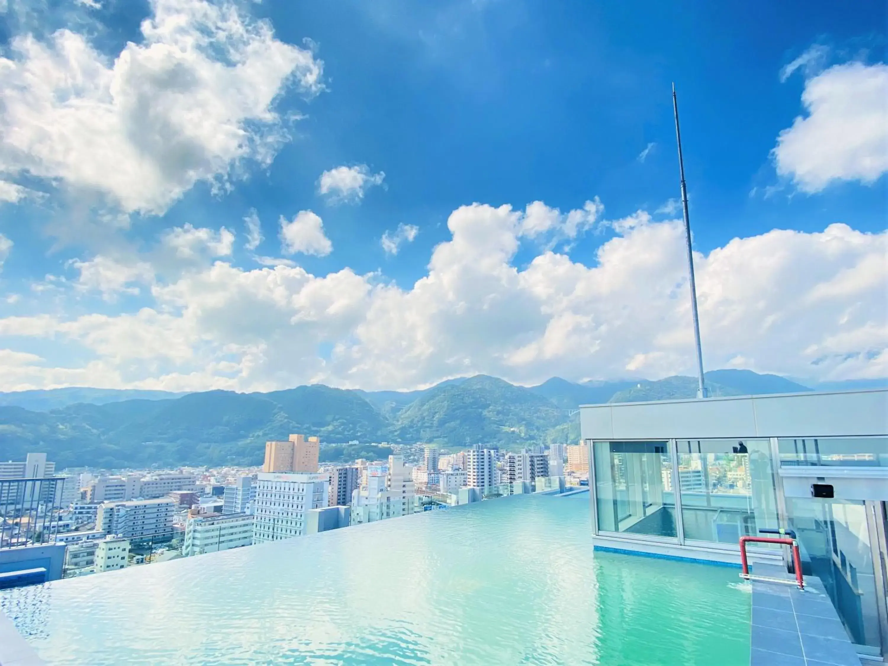 Pool view in AMANEK Inn Beppu Pool view in AMANEK Inn Beppu