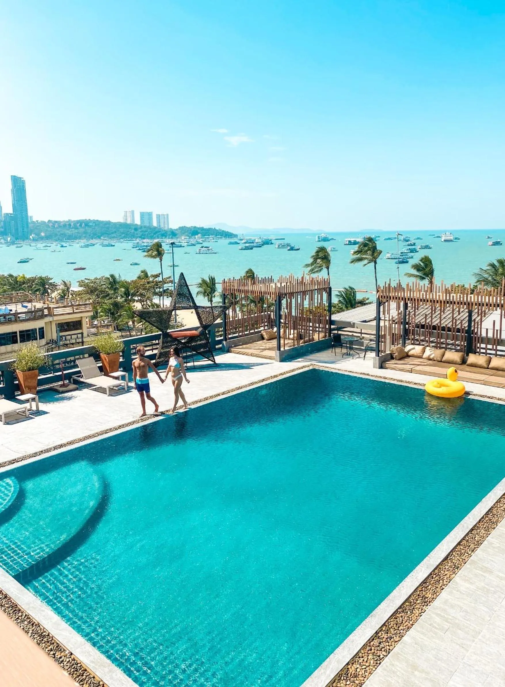 Pool view in Hermann Hotel Pattaya - SHA Extra Plus