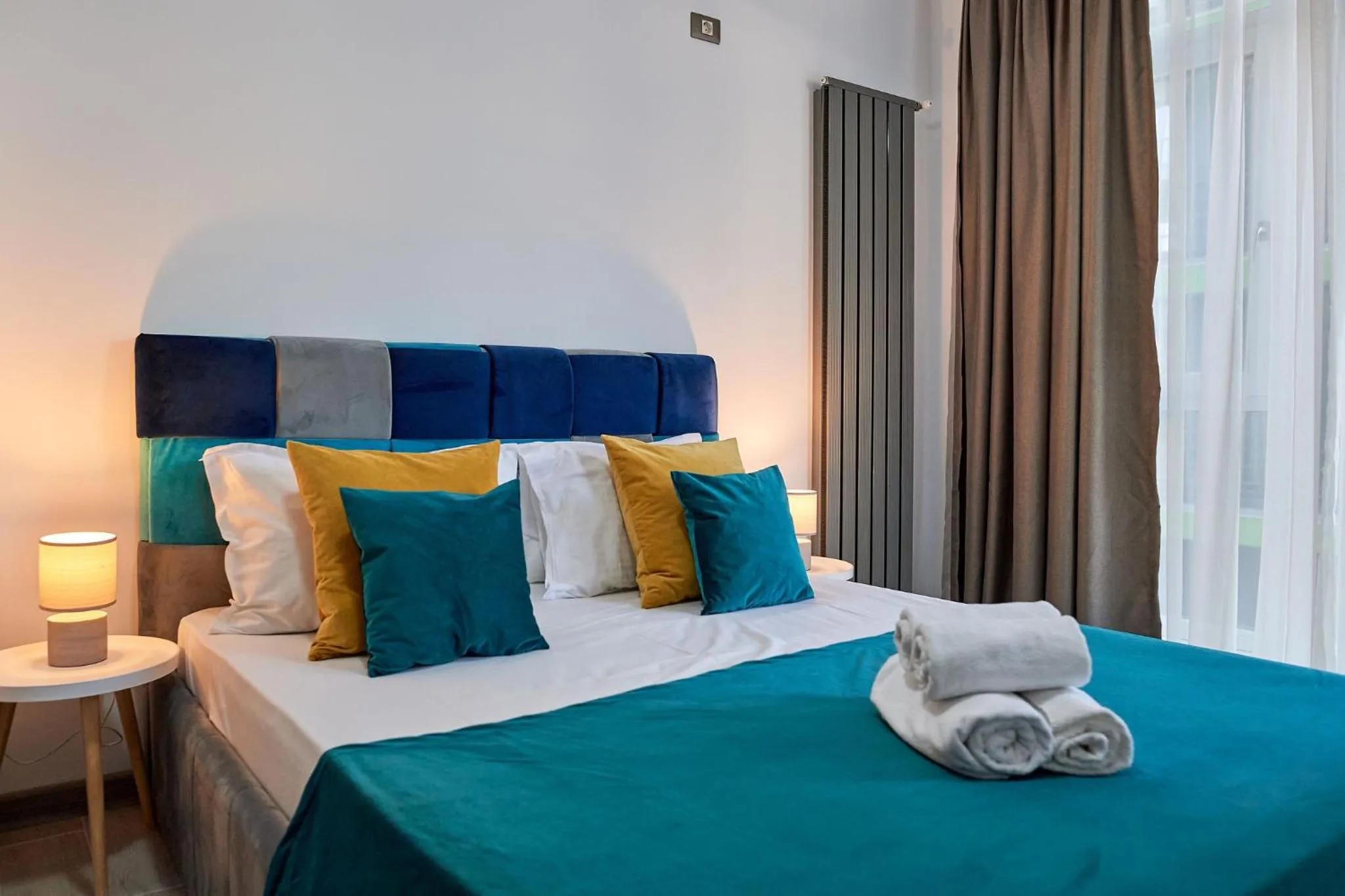 Bed in Glamour Sea view Family Apartments - Spa n Pools Resort