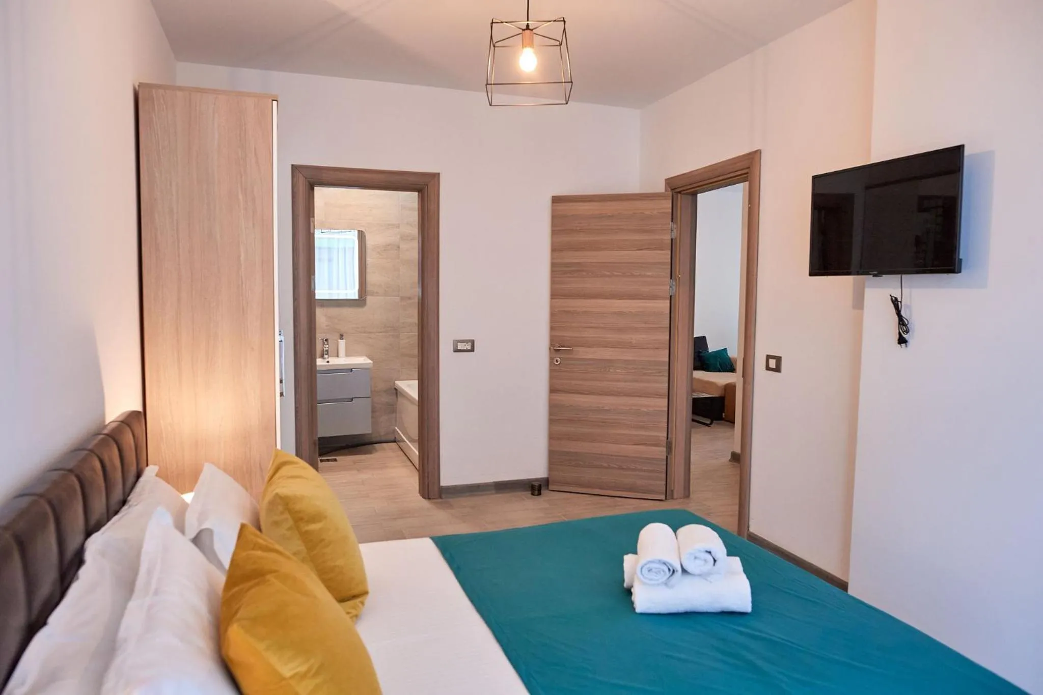Bed in Glamour Sea view Family Apartments - Spa n Pools Resort