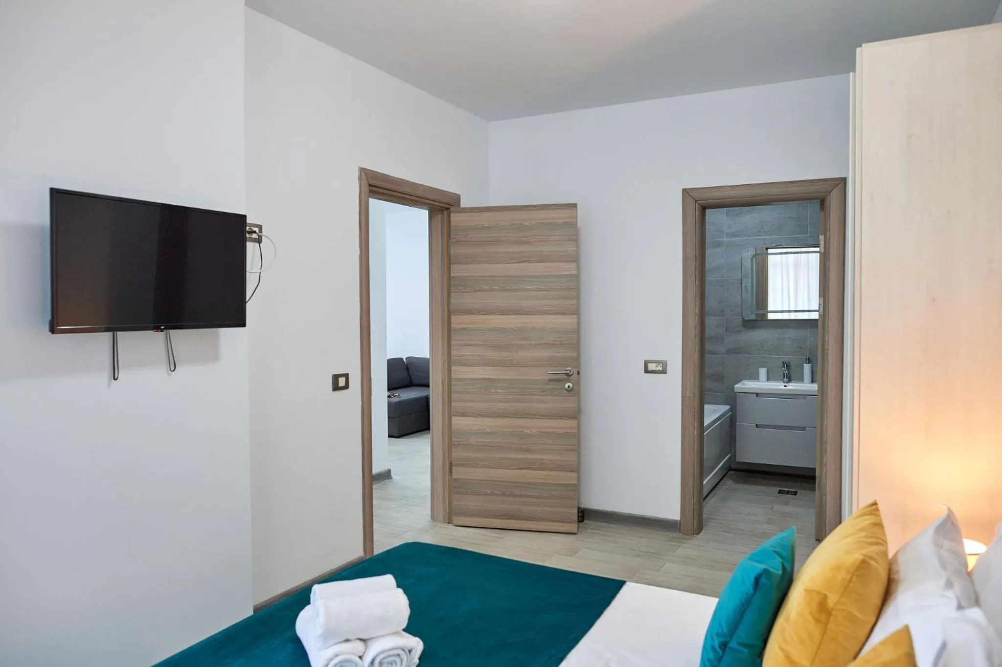 Bed in Glamour Sea view Family Apartments - Spa n Pools Resort