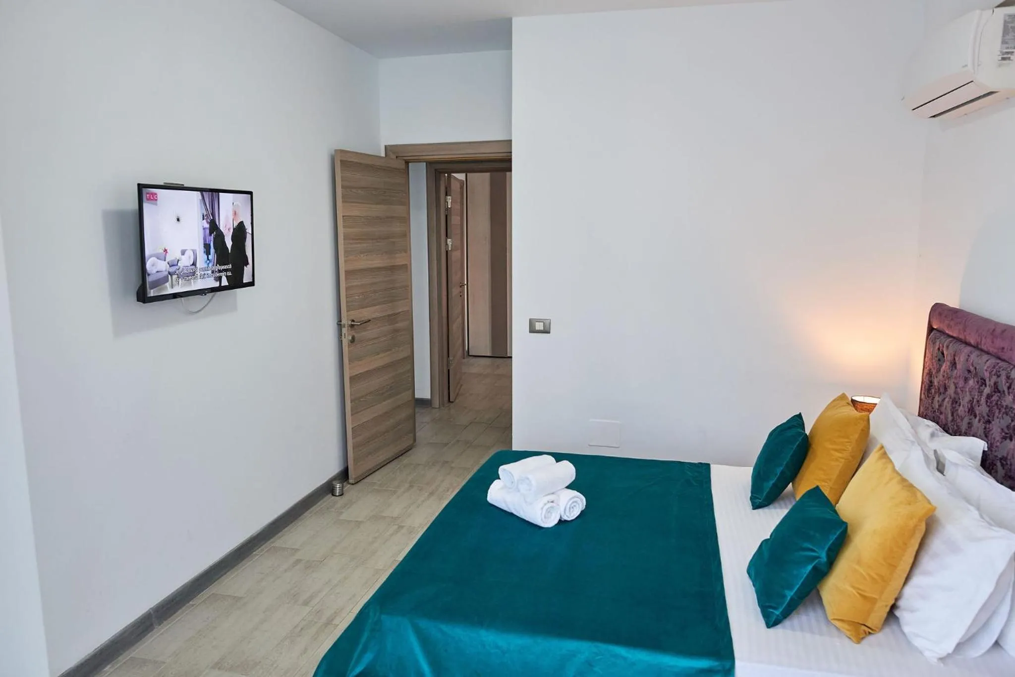 Bed in Glamour Sea view Family Apartments - Spa n Pools Resort