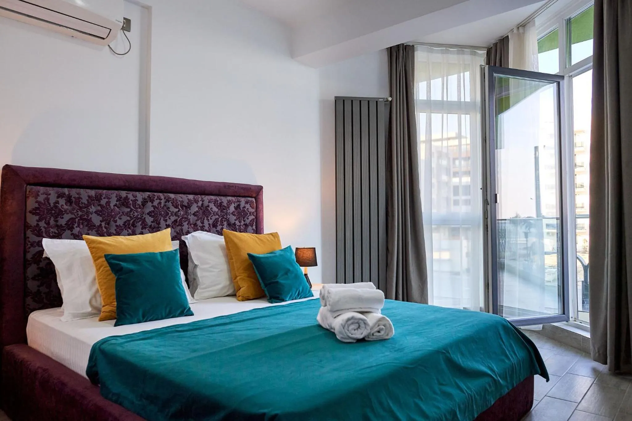 Bed in Glamour Sea view Family Apartments - Spa n Pools Resort