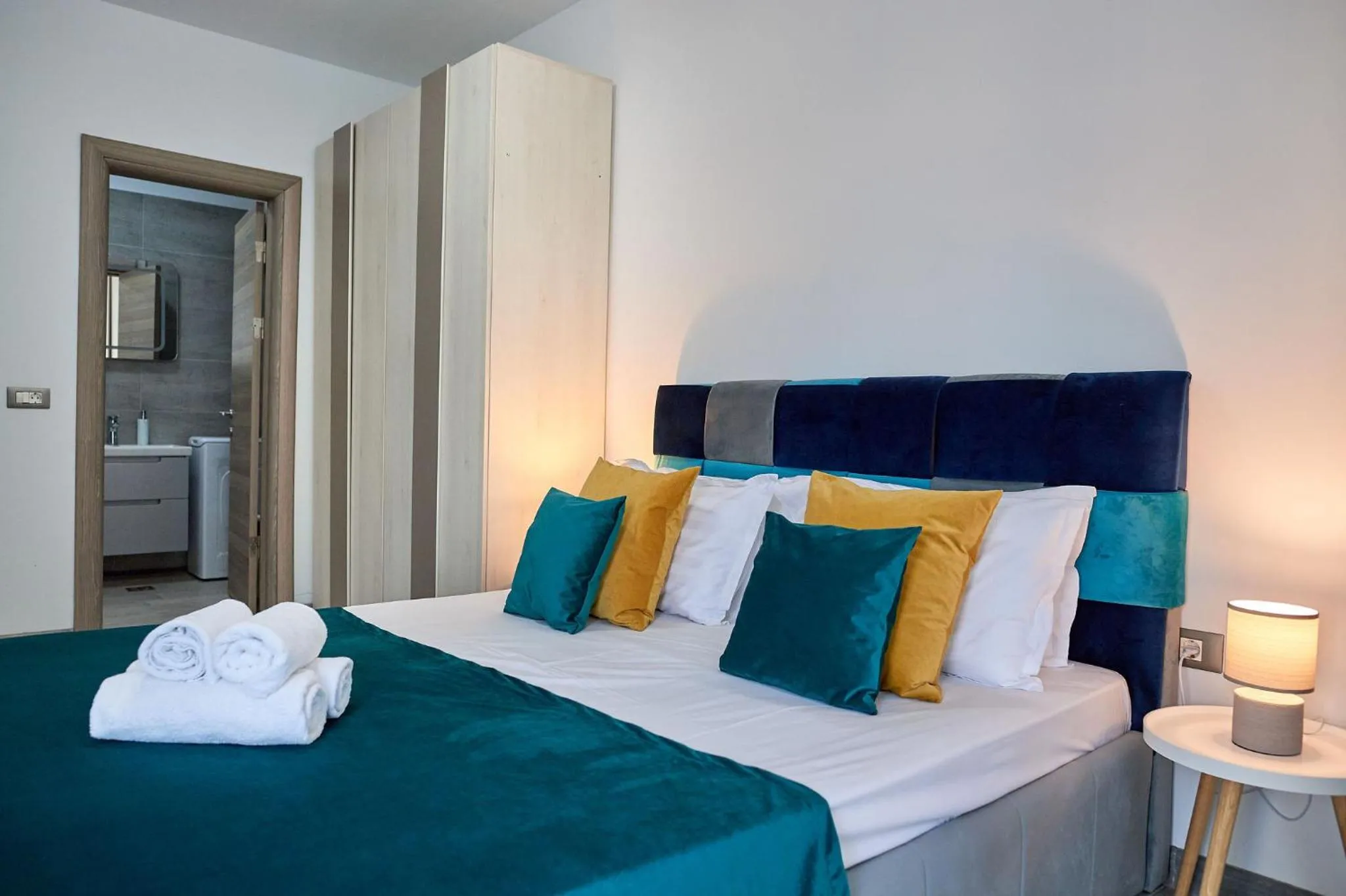 Bed in Glamour Sea view Family Apartments - Spa n Pools Resort