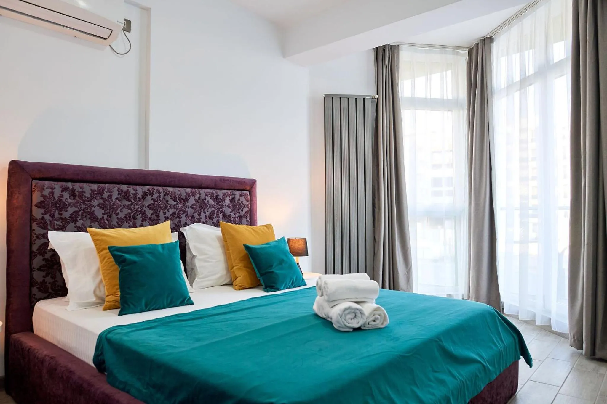 Bed in Glamour Sea view Family Apartments - Spa n Pools Resort